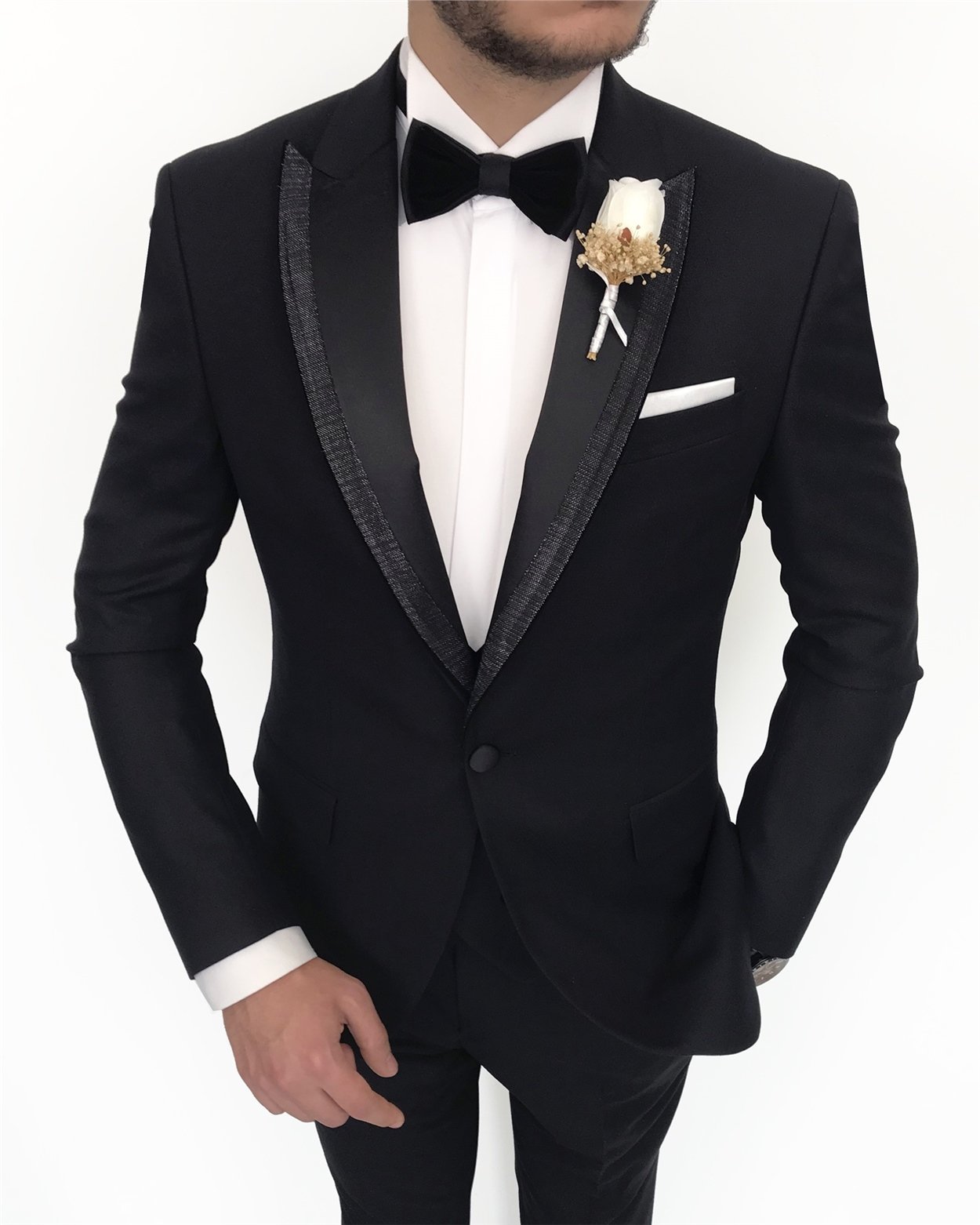 Black Slim-Fit Tuxedo 3-Piece
