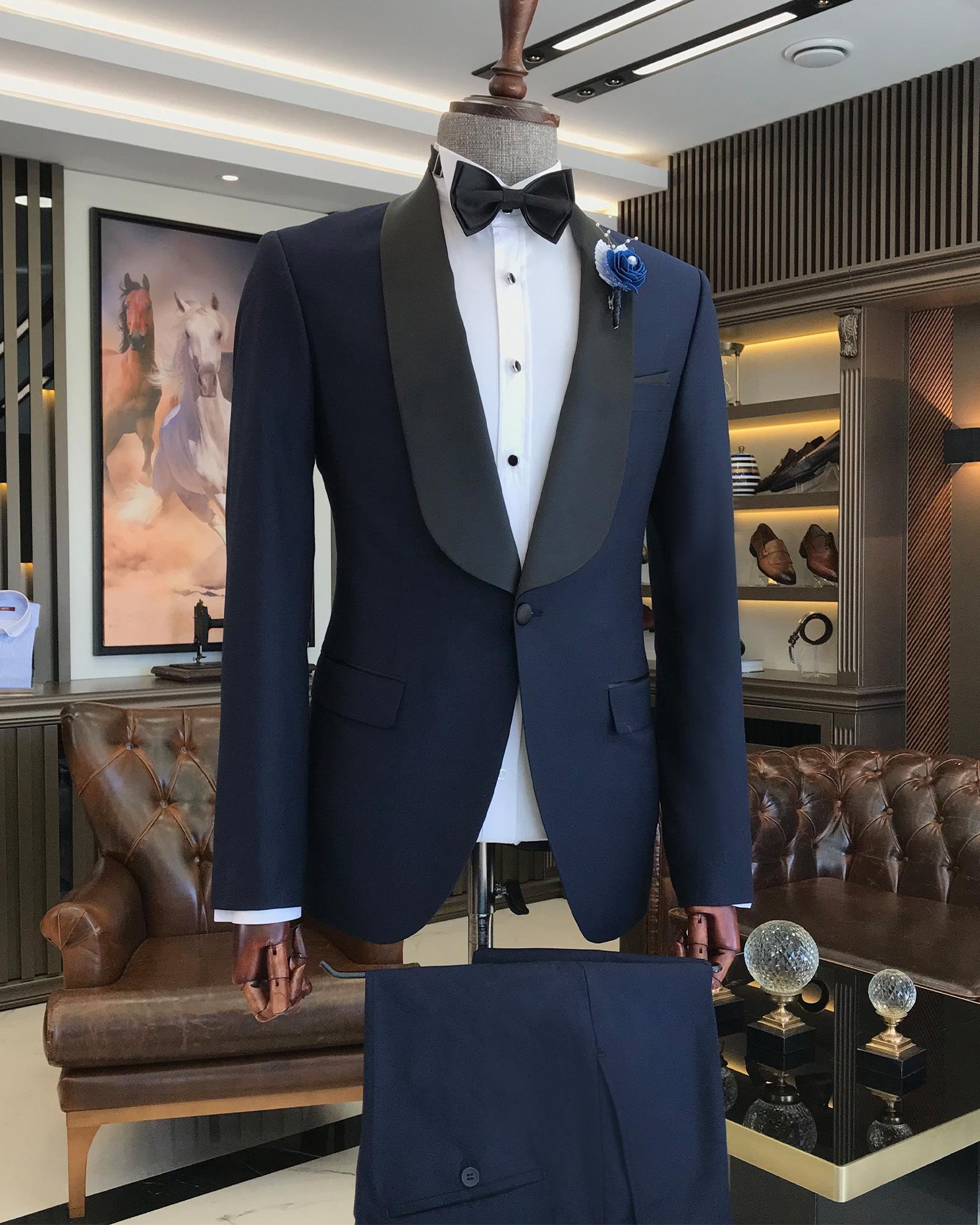 Navy Slim-Fit Tuxedo 2-Piece