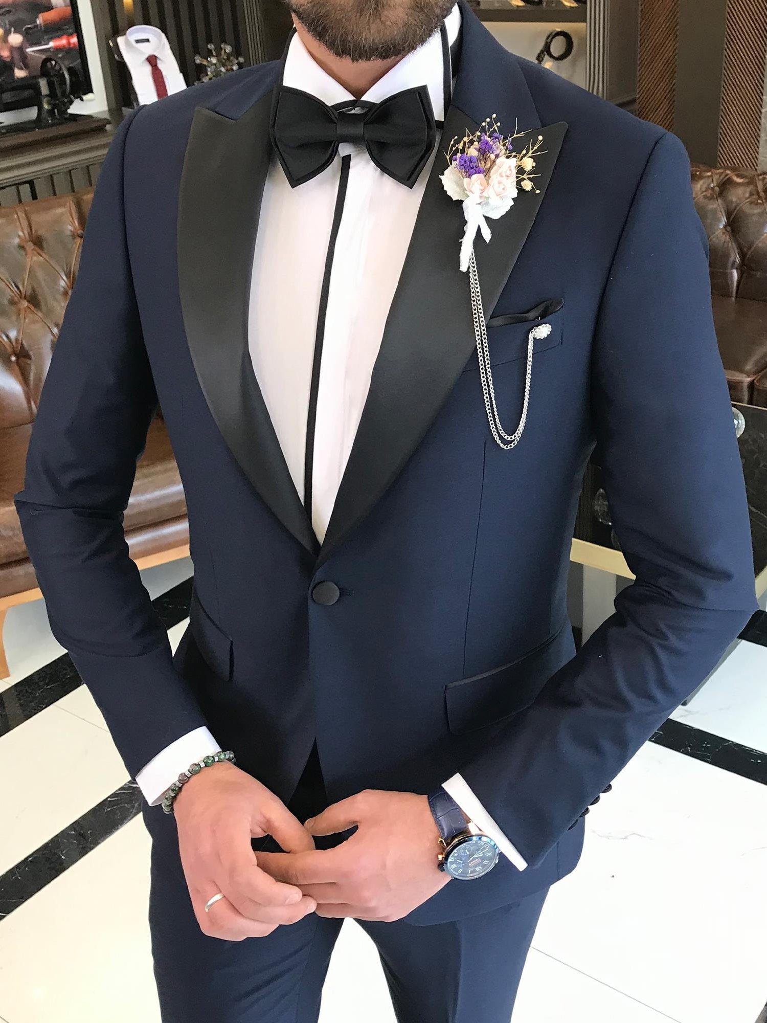 Navy Slim-Fit Tuxedo 2-Piece