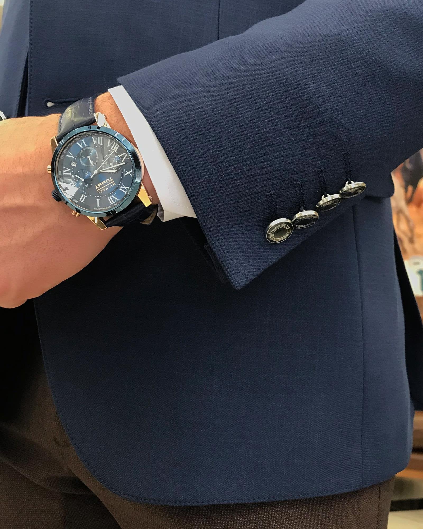 Navy Single Breasted Blazer