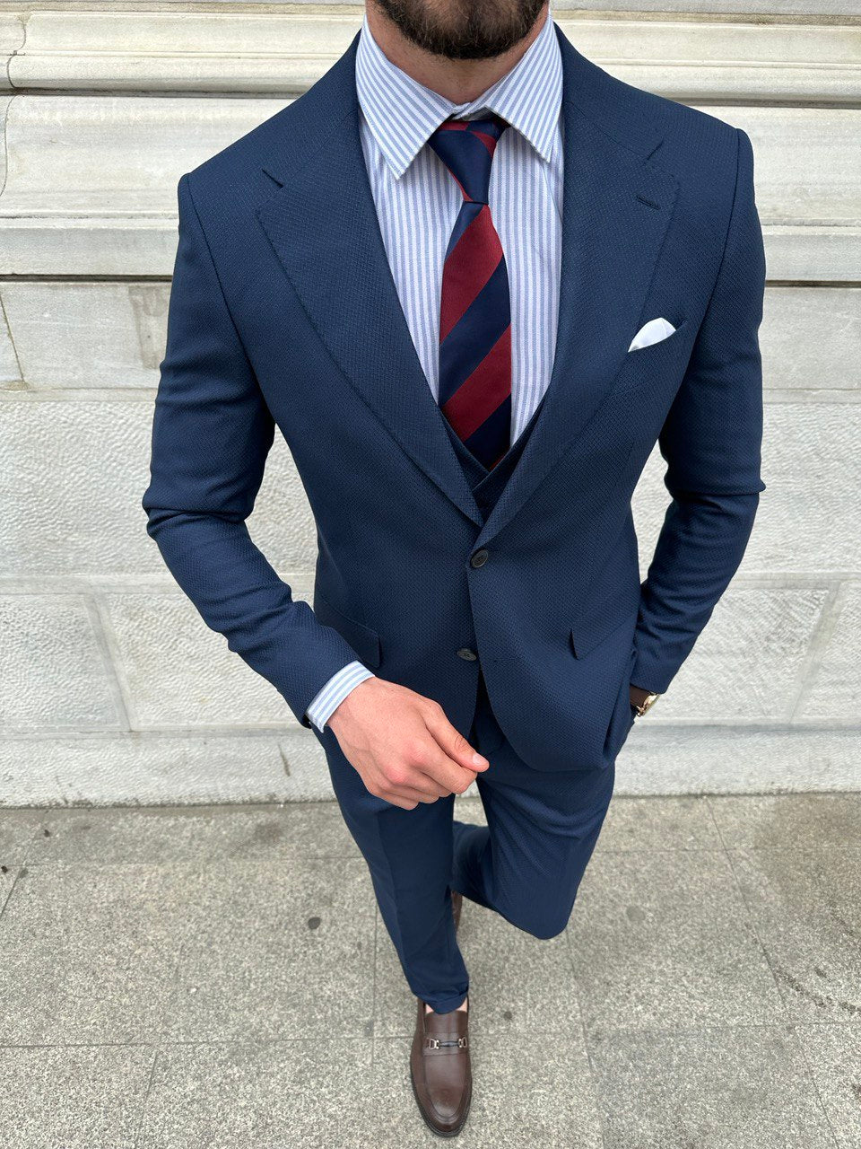 Navy Slim-Fit Suit 3-Piece