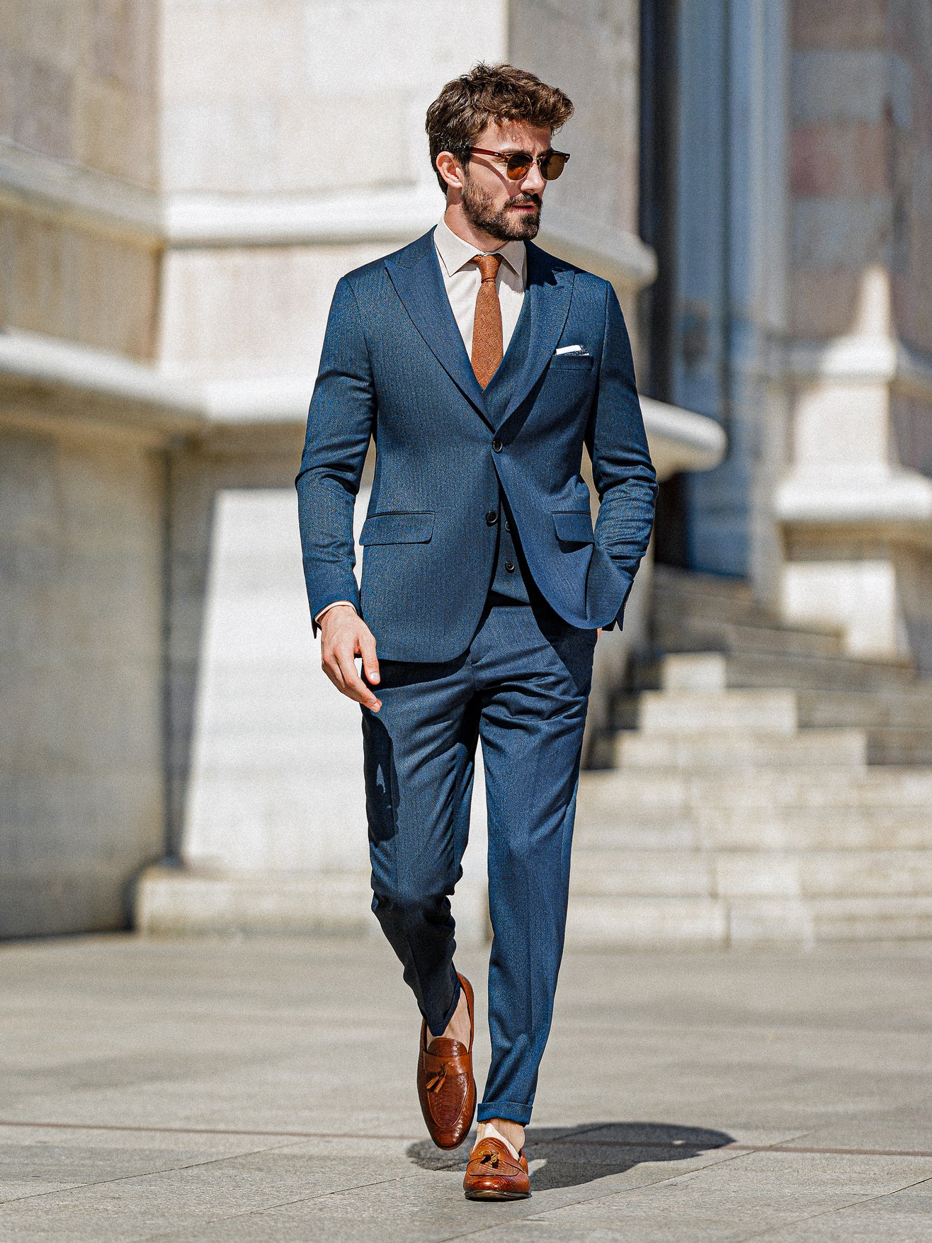 Navy Slim-Fit Suit 3-Piece