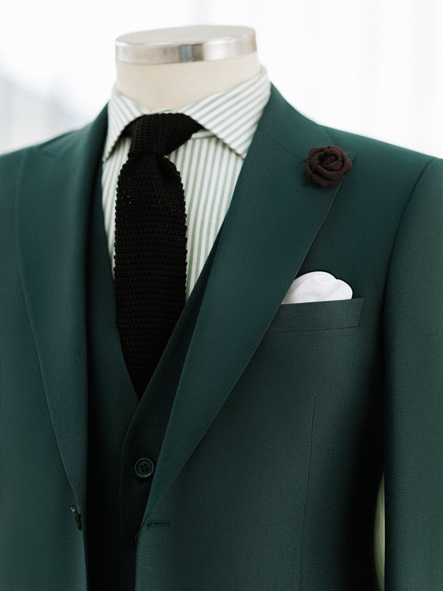 Green Slim-Fit Suit 3-Piece