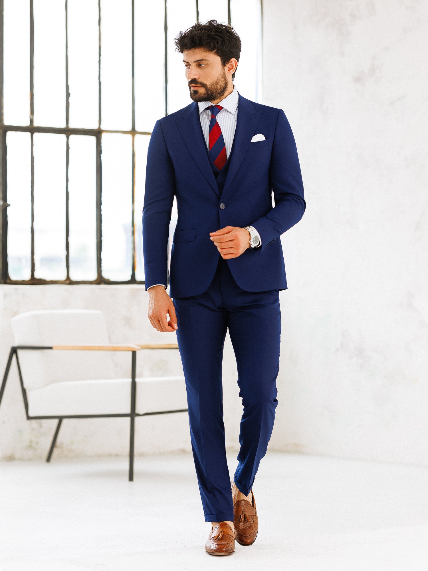 Navy Slim-Fit Suit 3-Piece