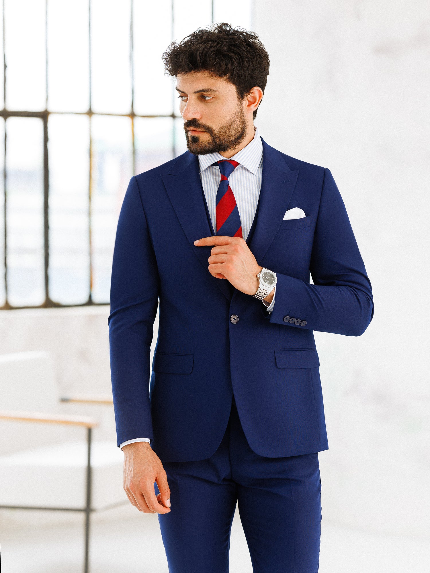 Navy Slim-Fit Suit 3-Piece