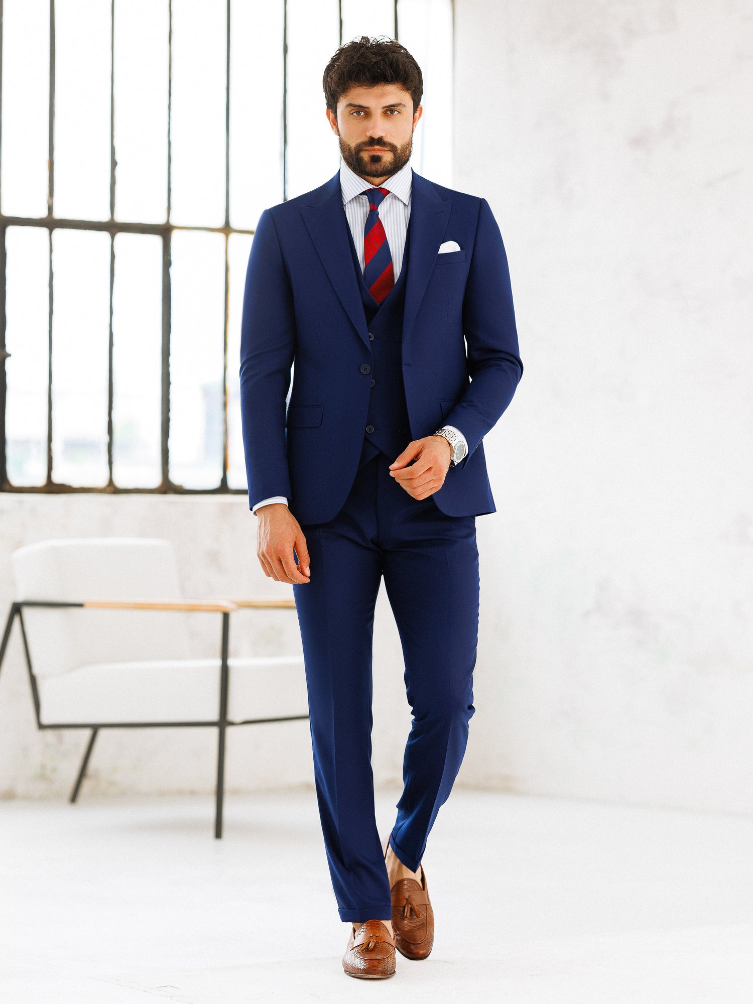 Navy Slim-Fit Suit 3-Piece