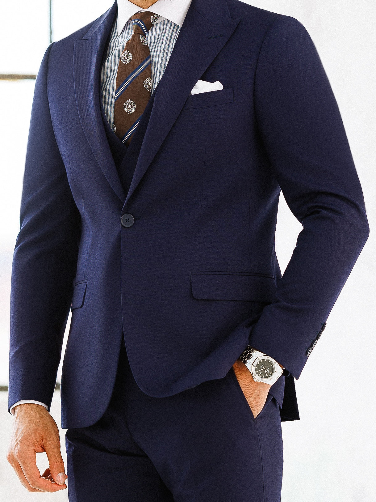 Deep Navy Slim-Fit Suit 3-Piece