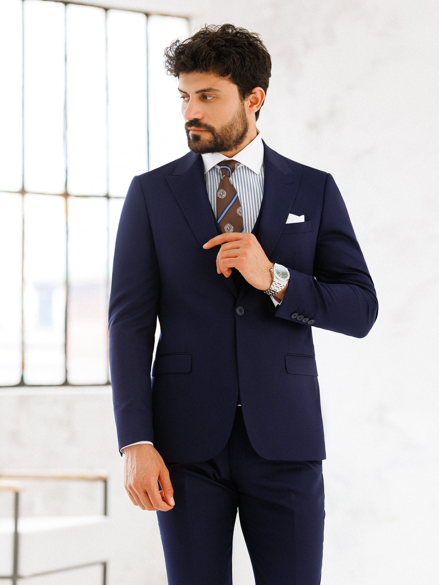 Deep Navy Slim-Fit Suit 3-Piece