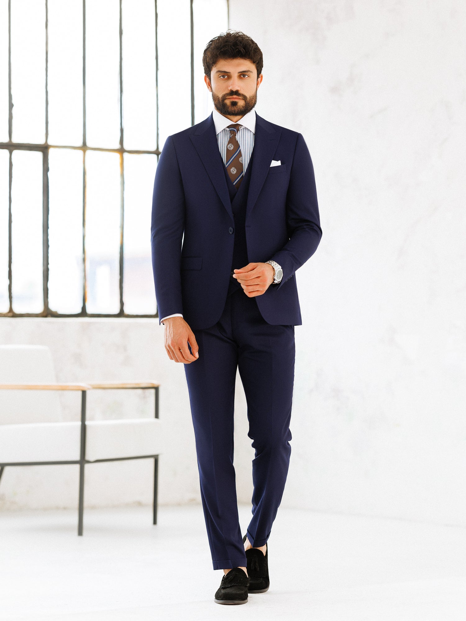 Deep Navy Slim-Fit Suit 3-Piece