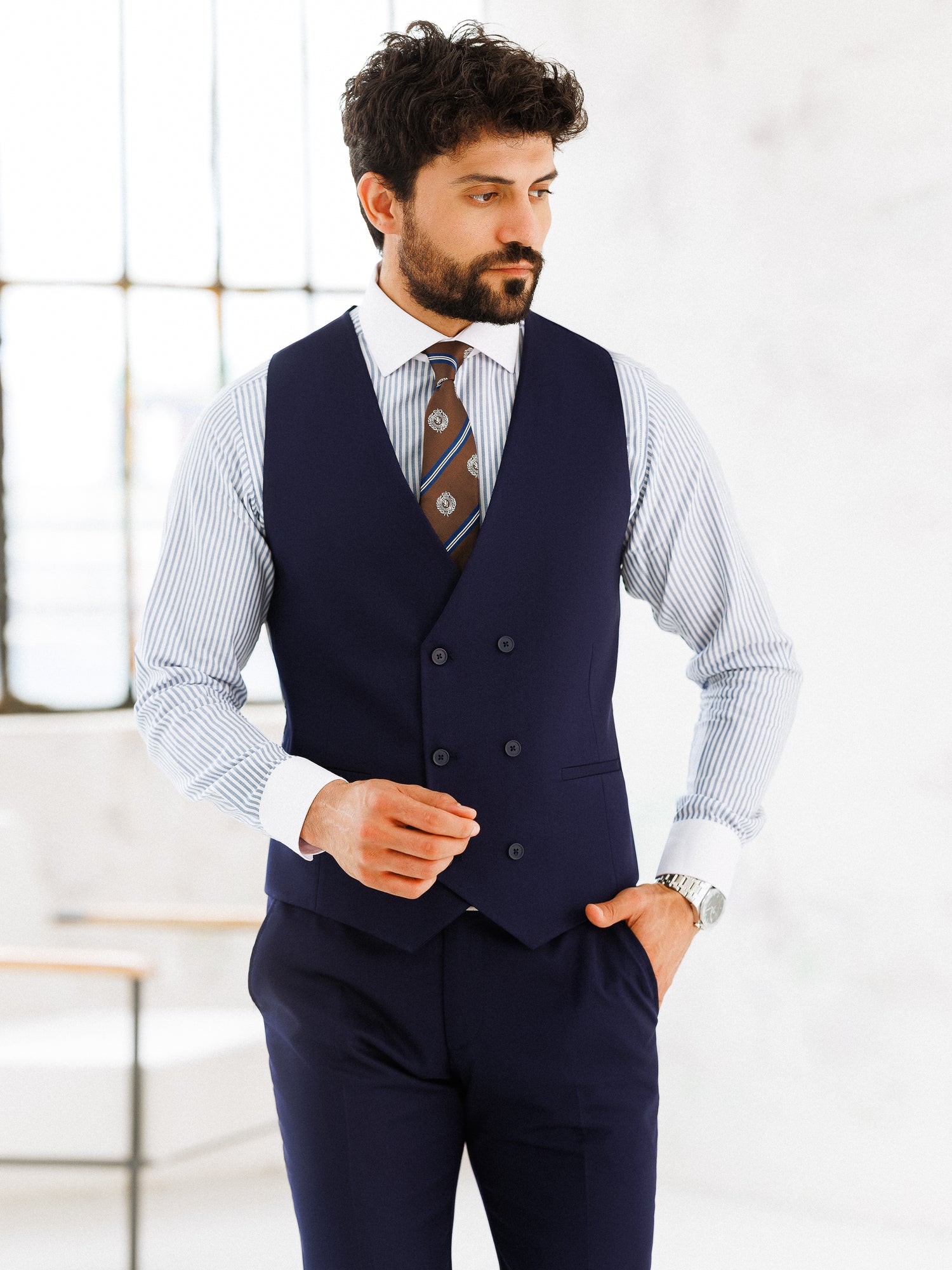 Deep Navy Slim-Fit Suit 3-Piece