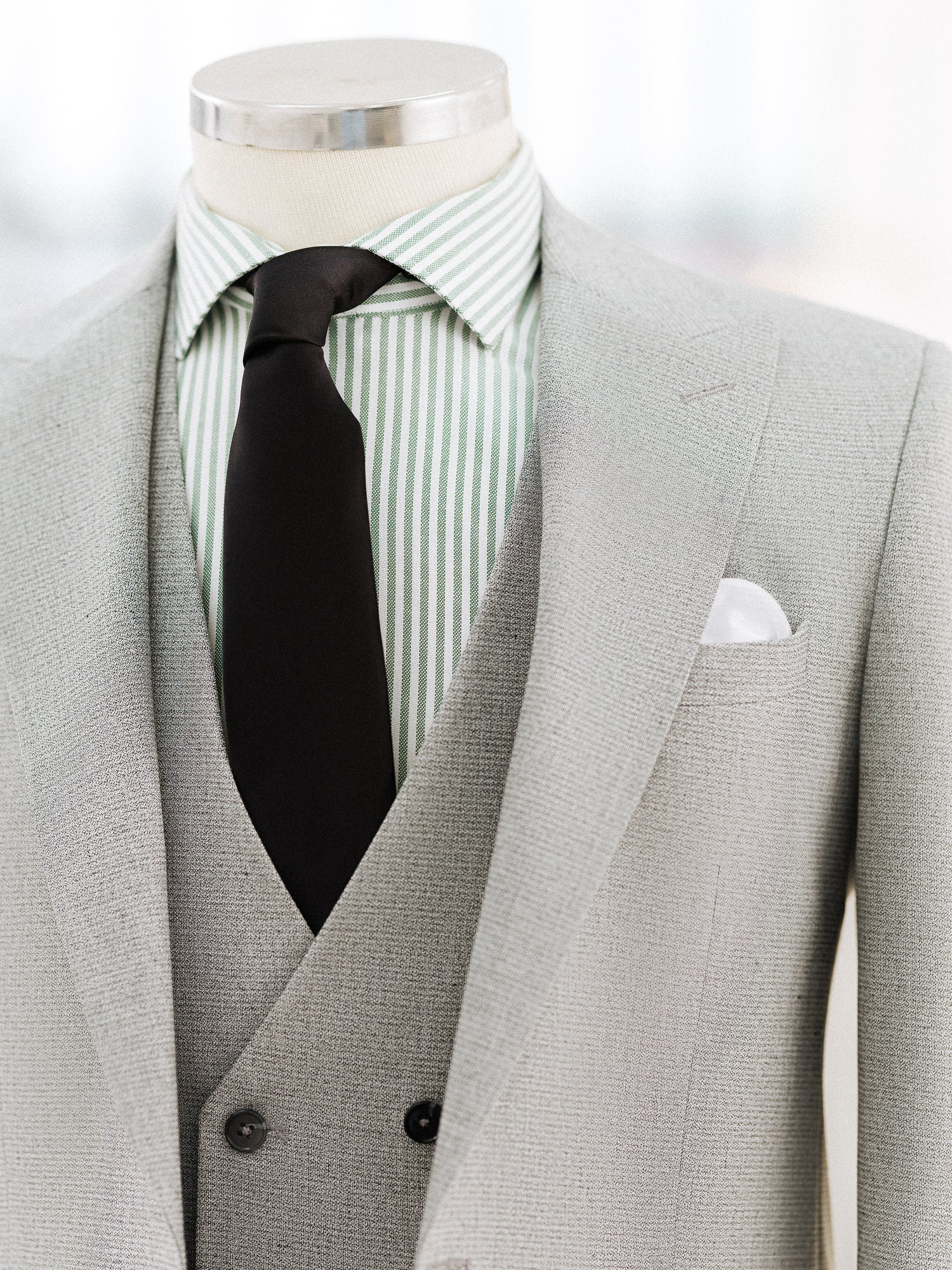 Light Grey Slim-Fit Suit 3-Piece