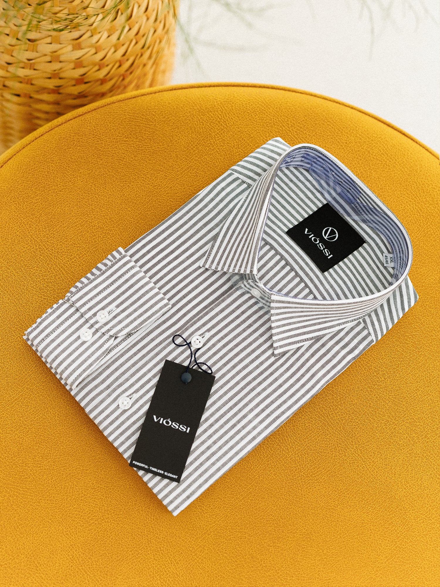 Black Striped Slim-Fit Shirt