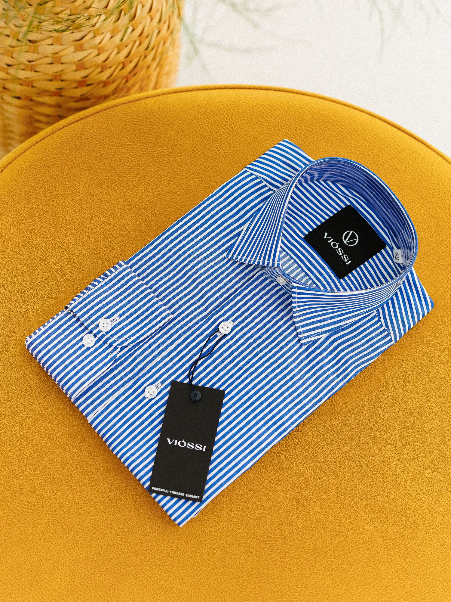 Blue Striped Slim-Fit Shirt