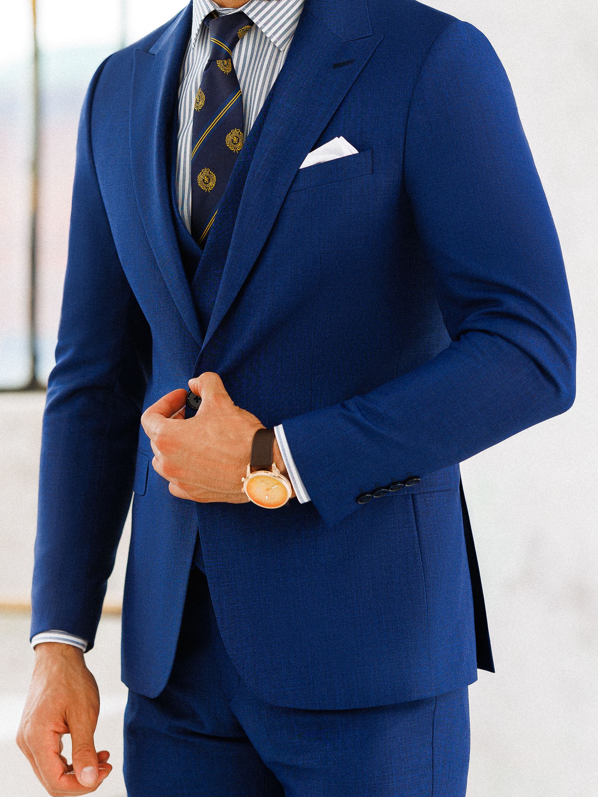 Blue Slim-Fit Suit 3-Piece