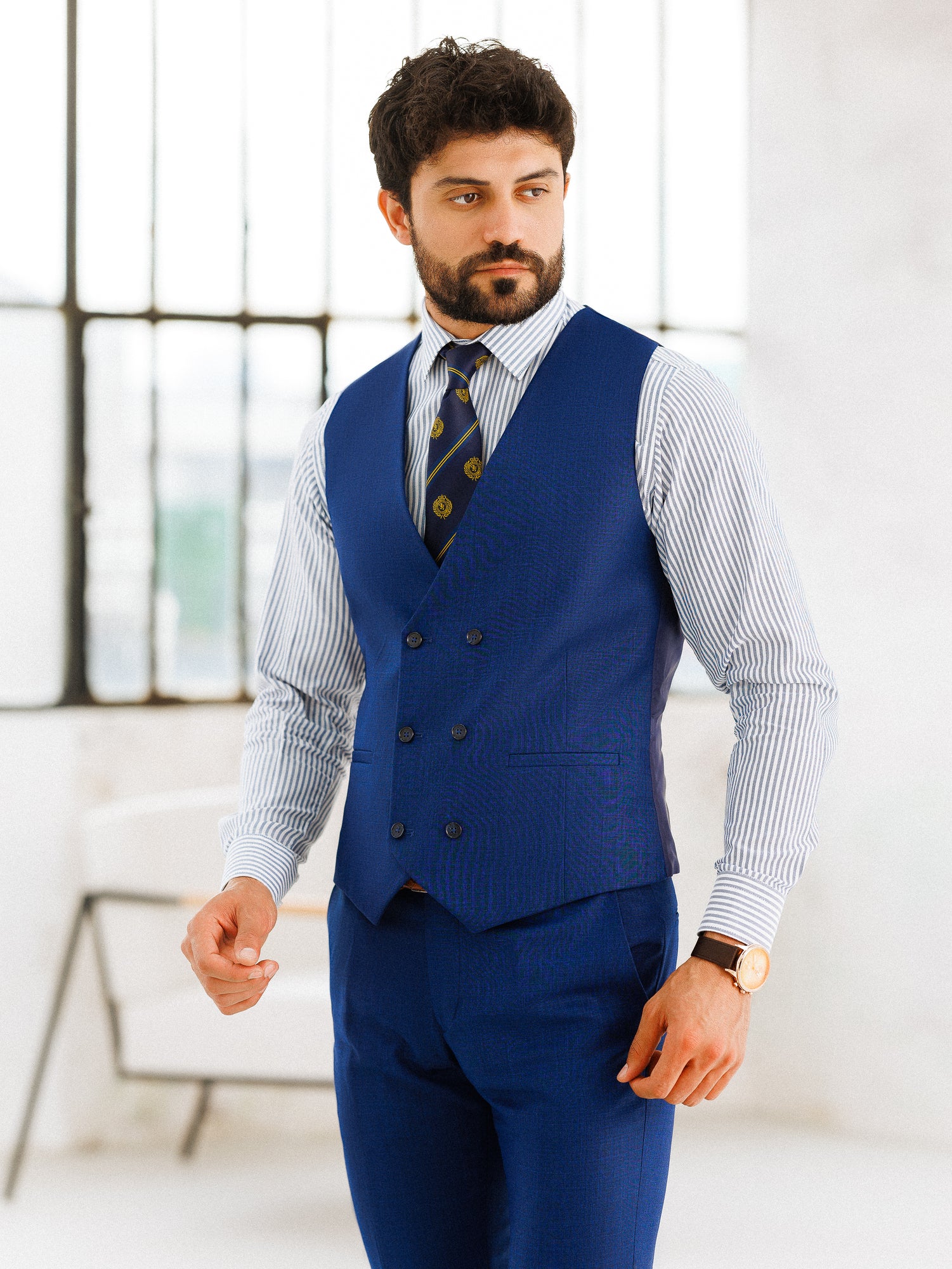 Blue Slim-Fit Suit 3-Piece