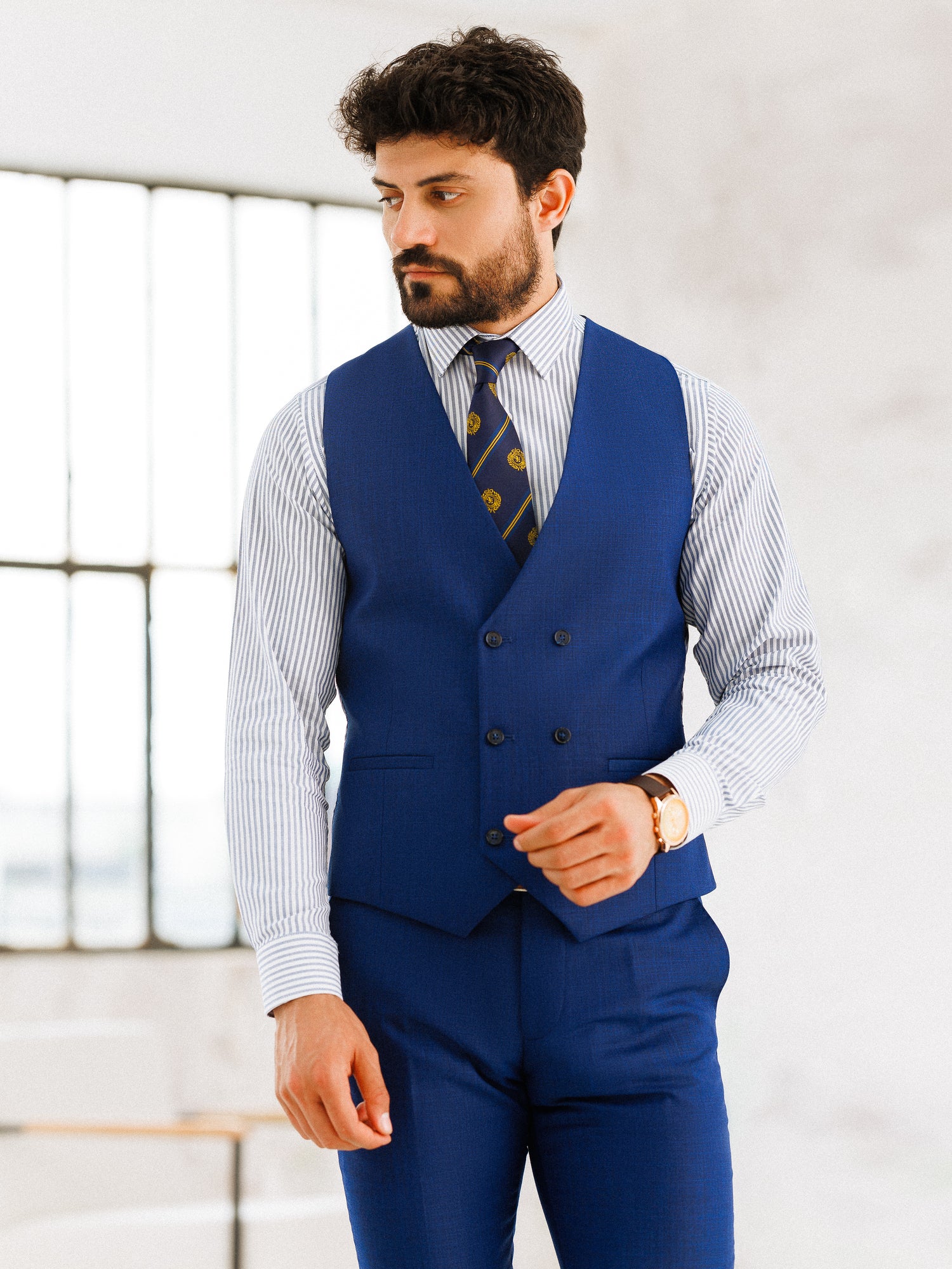 Blue Slim-Fit Suit 3-Piece