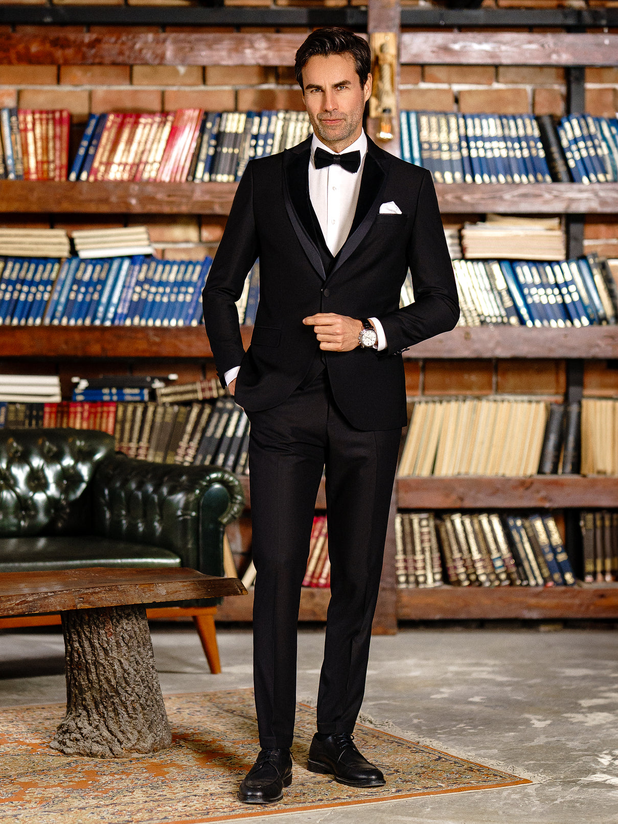 Black Slim-Fit Tuxedo 3-Piece