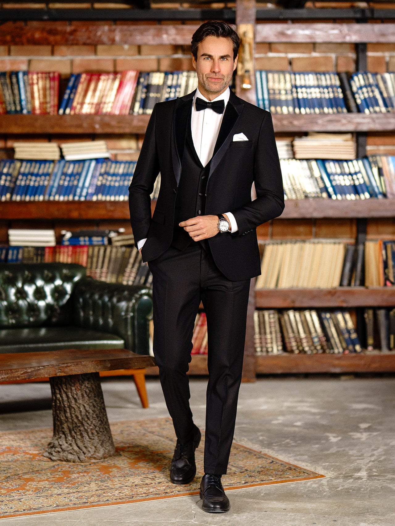 Black Slim-Fit Tuxedo 3-Piece