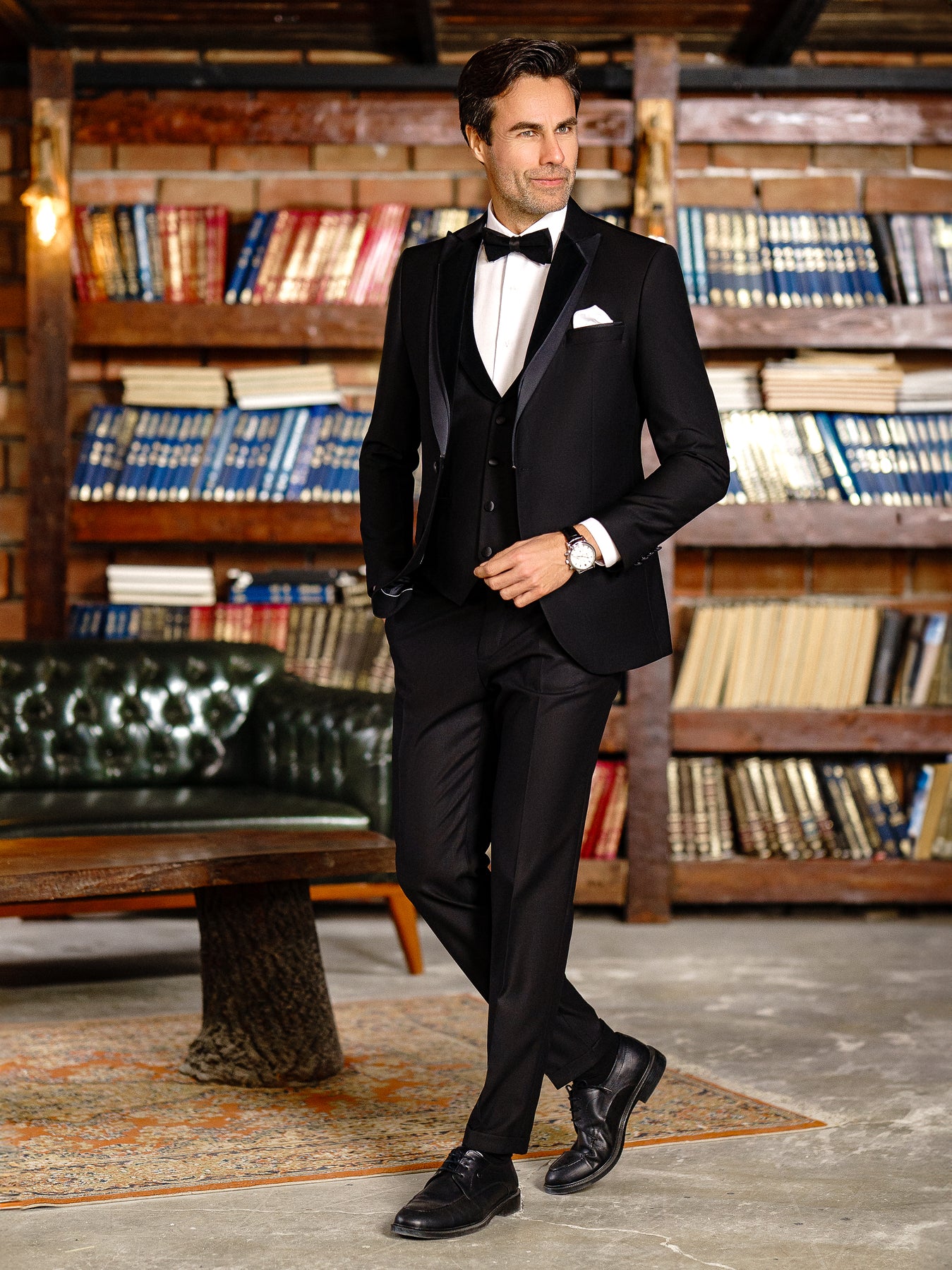 Black Slim-Fit Tuxedo 3-Piece