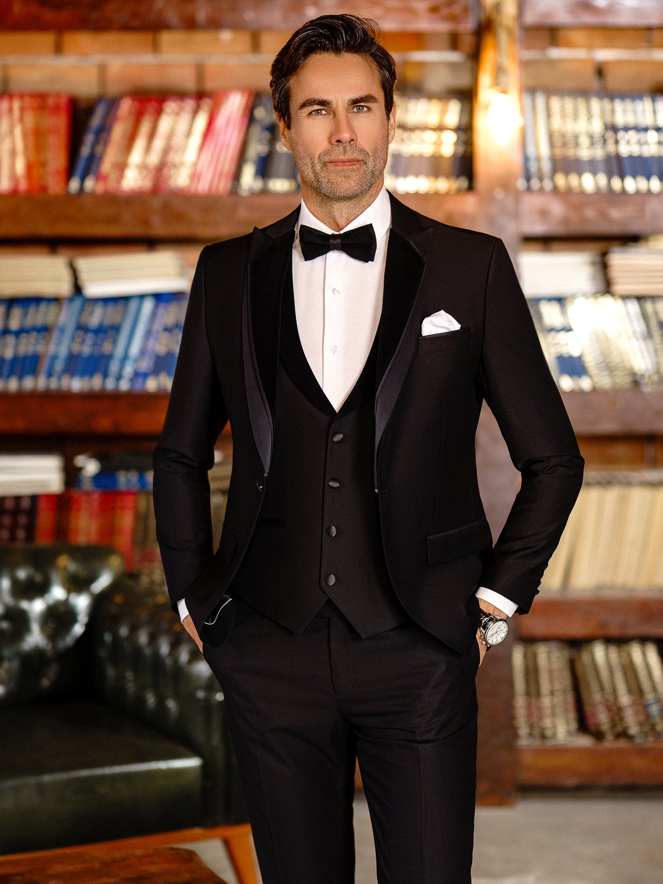 Black Slim-Fit Tuxedo 3-Piece