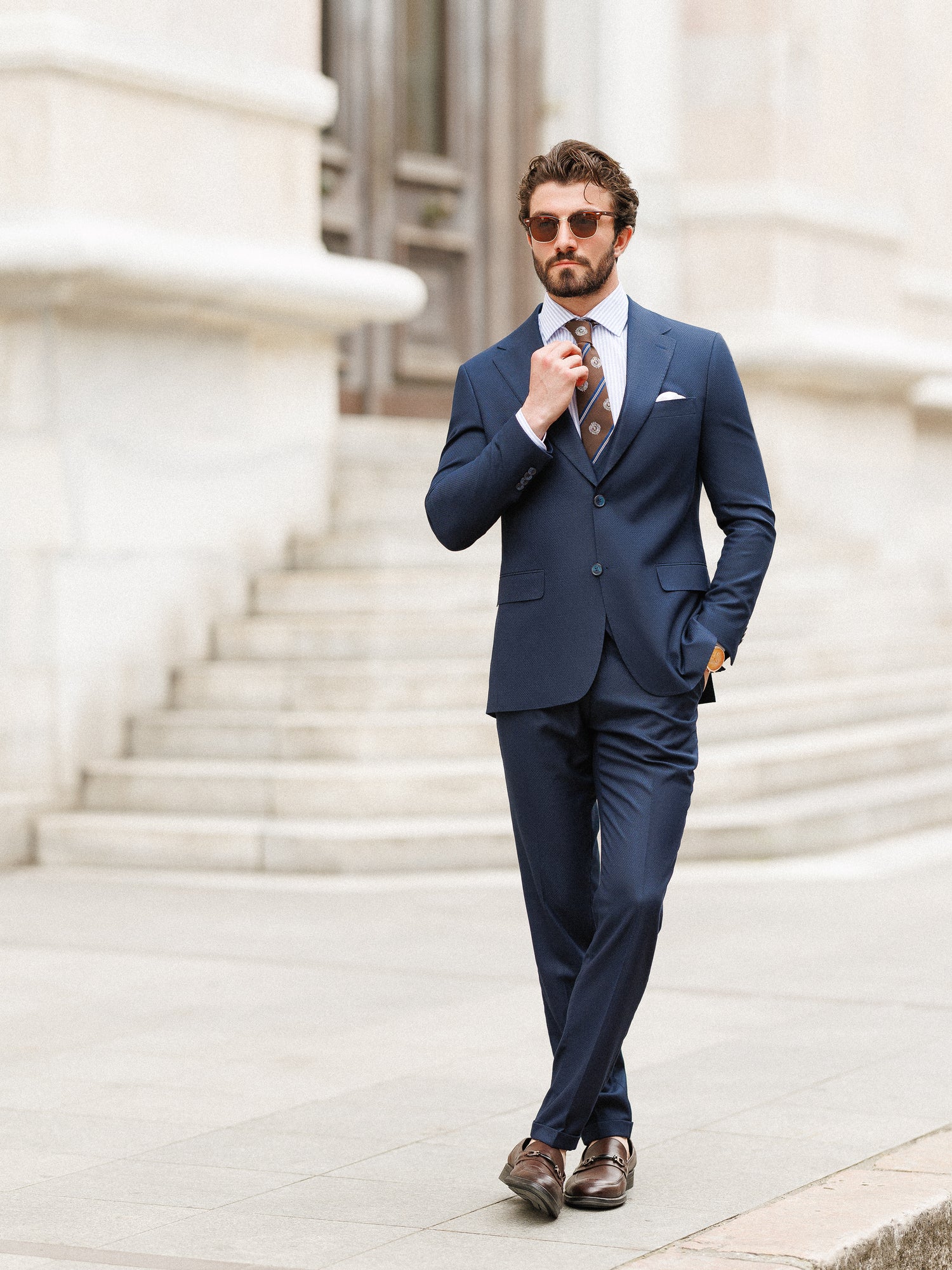 Navy Slim-Fit Suit 3-Piece
