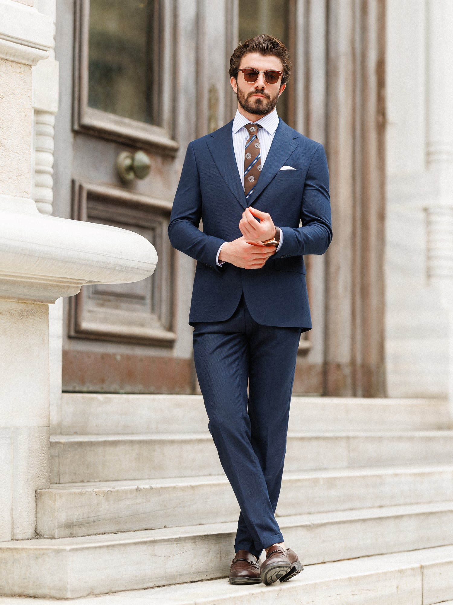 Navy Slim-Fit Suit 3-Piece