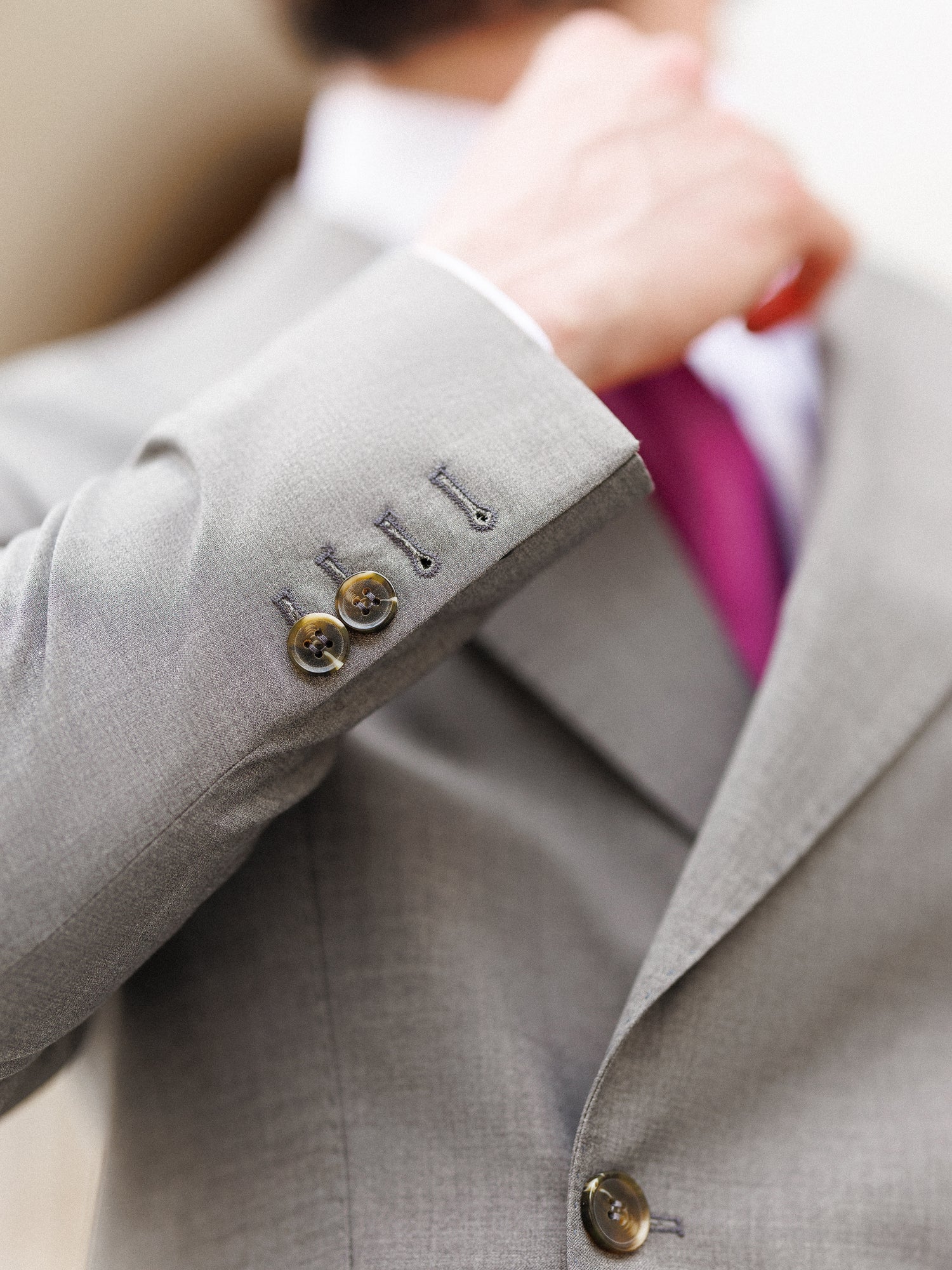 Grey Double Breasted Suit 2-Piece