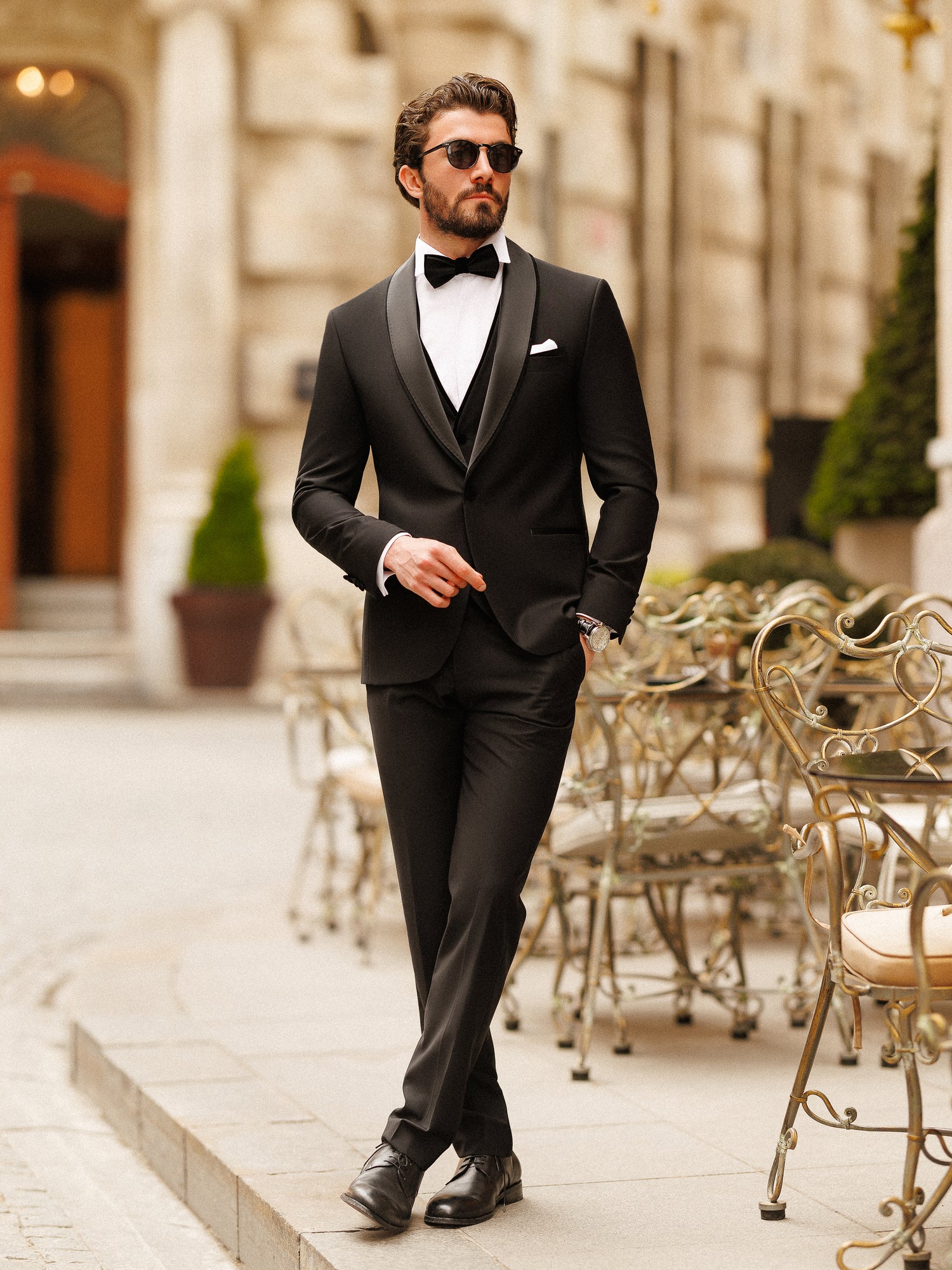 Black Slim-Fit Tuxedo 3-Piece