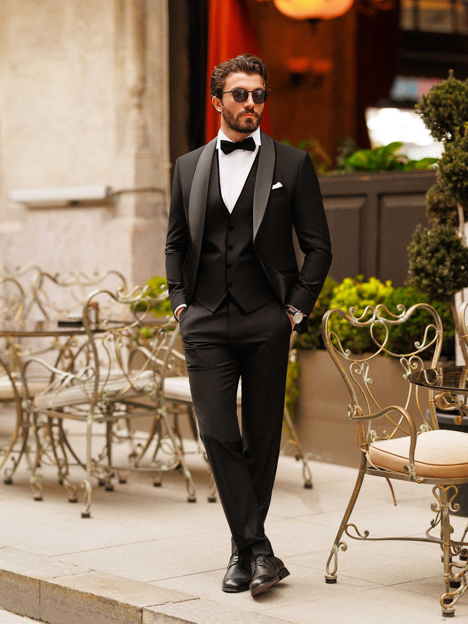Black Slim-Fit Tuxedo 3-Piece
