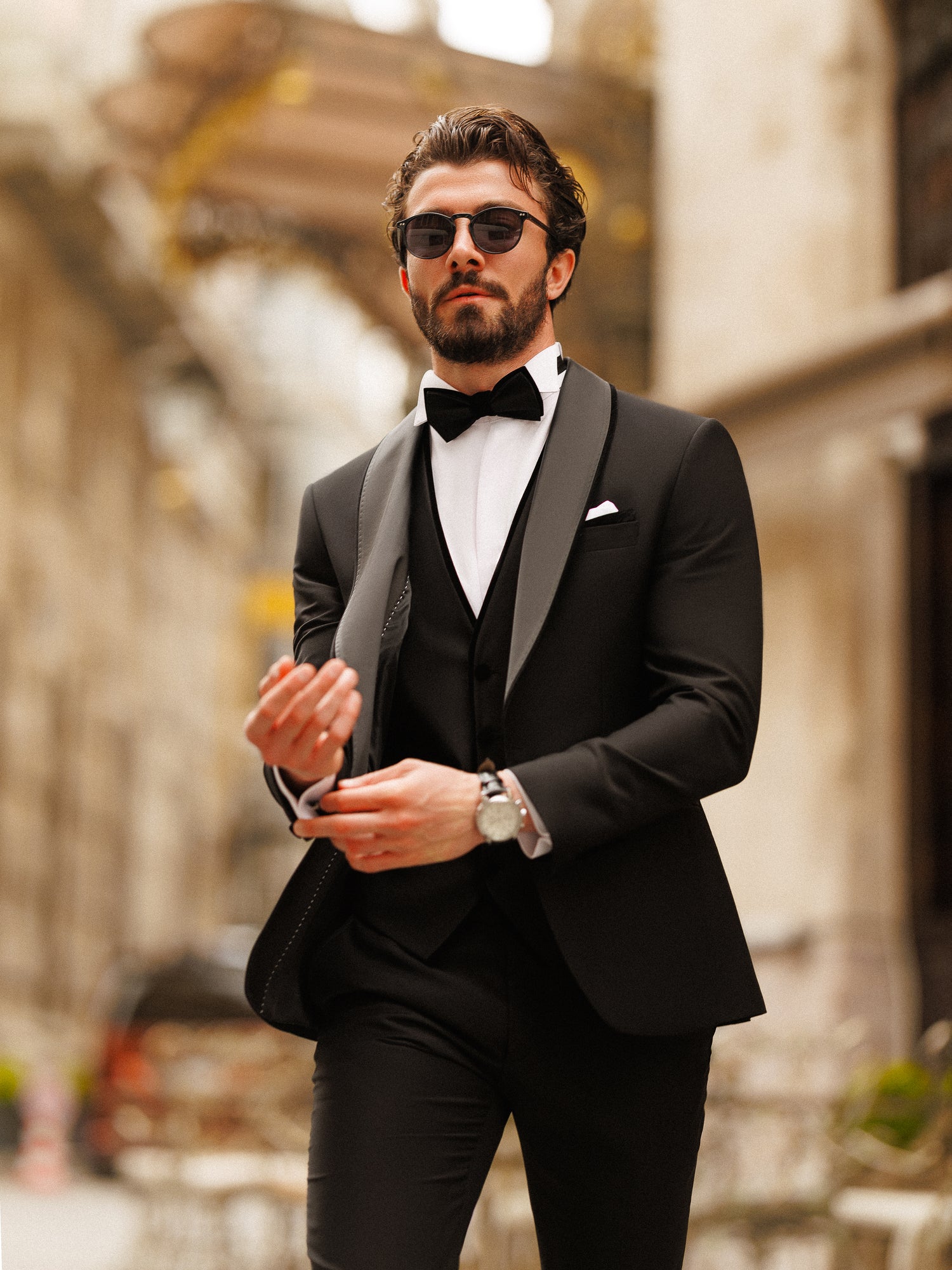 Black Slim-Fit Tuxedo 3-Piece