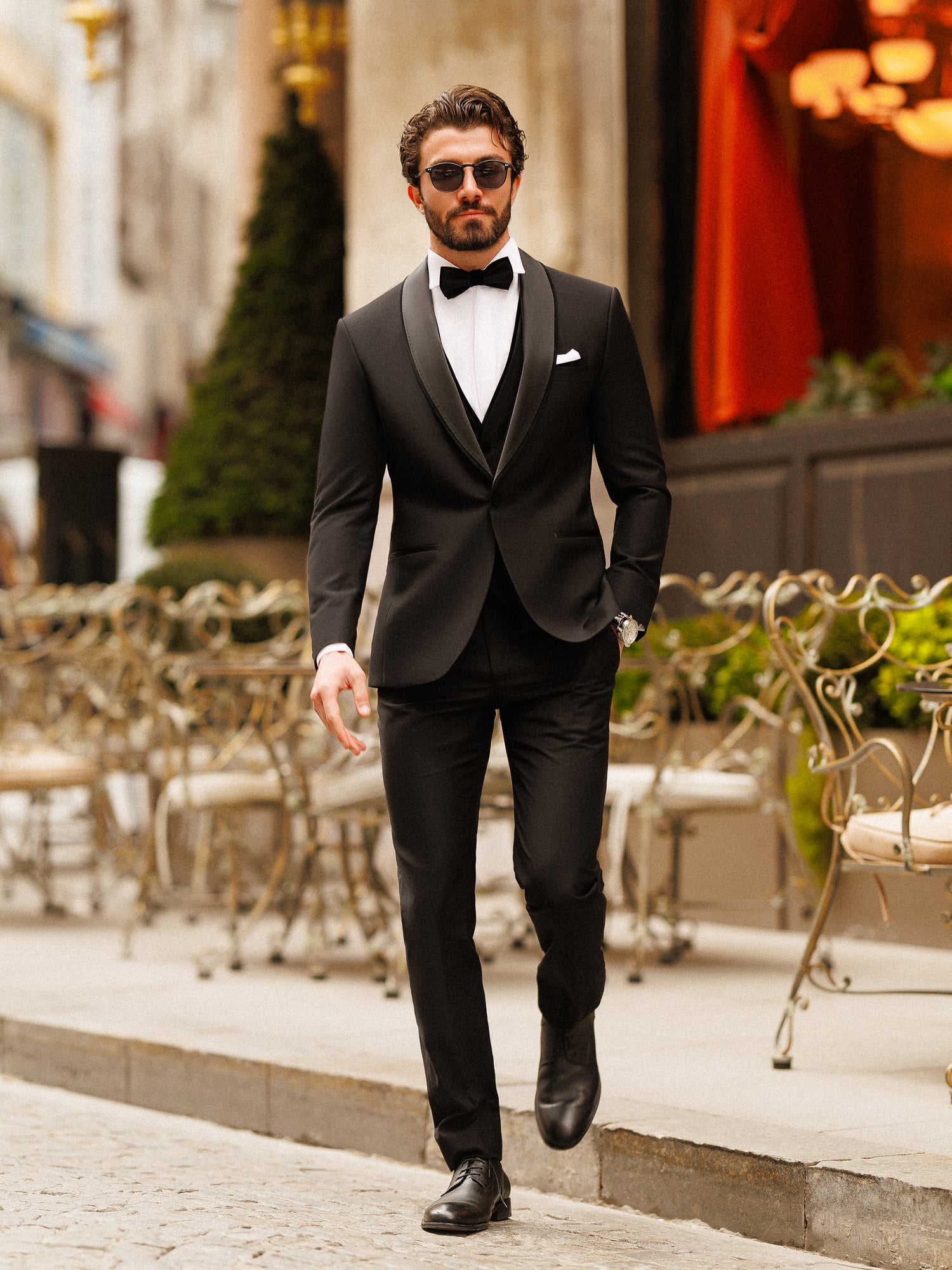 Black Slim-Fit Tuxedo 3-Piece