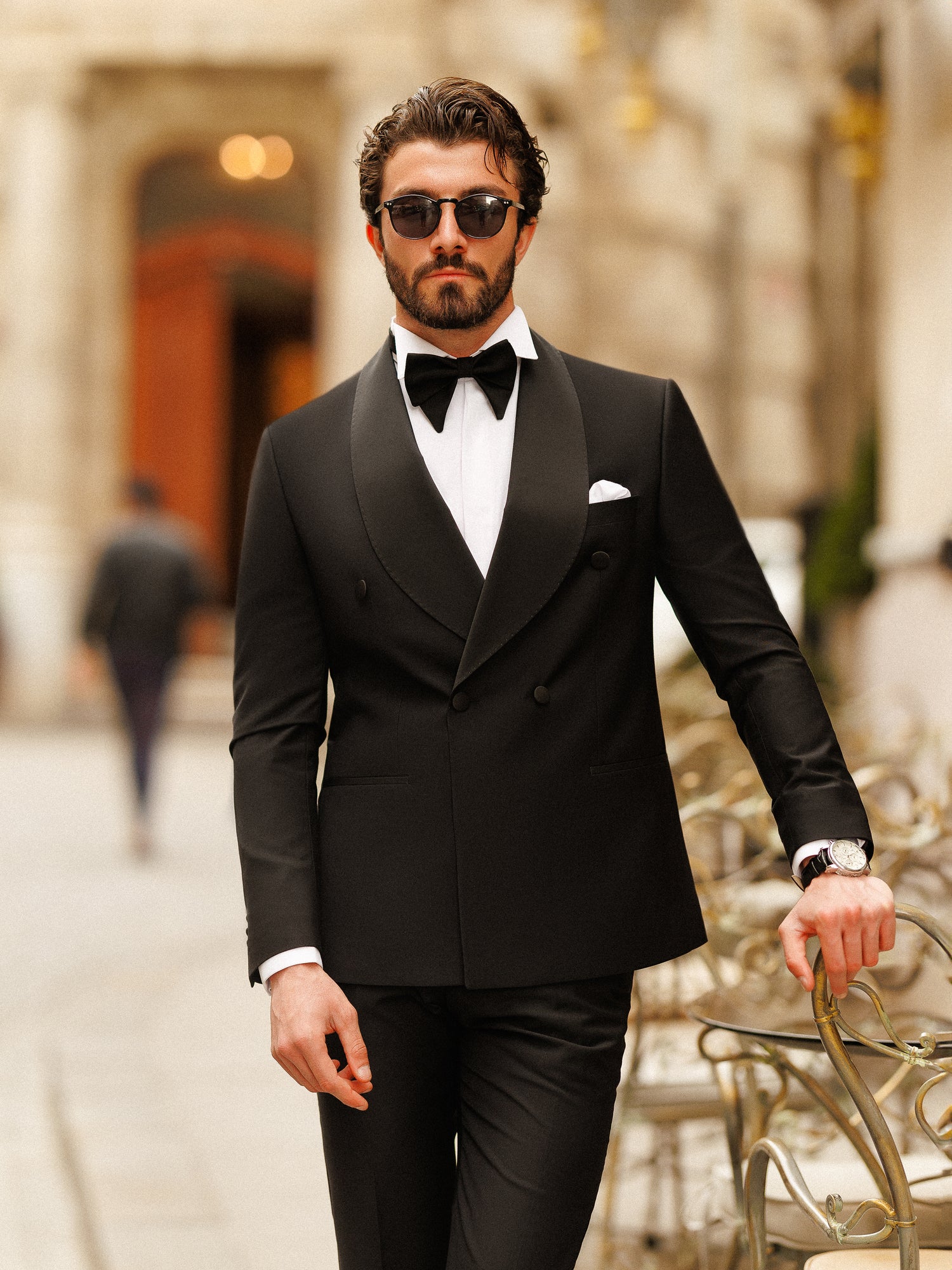 Black Double Breasted Tuxedo 2-Piece