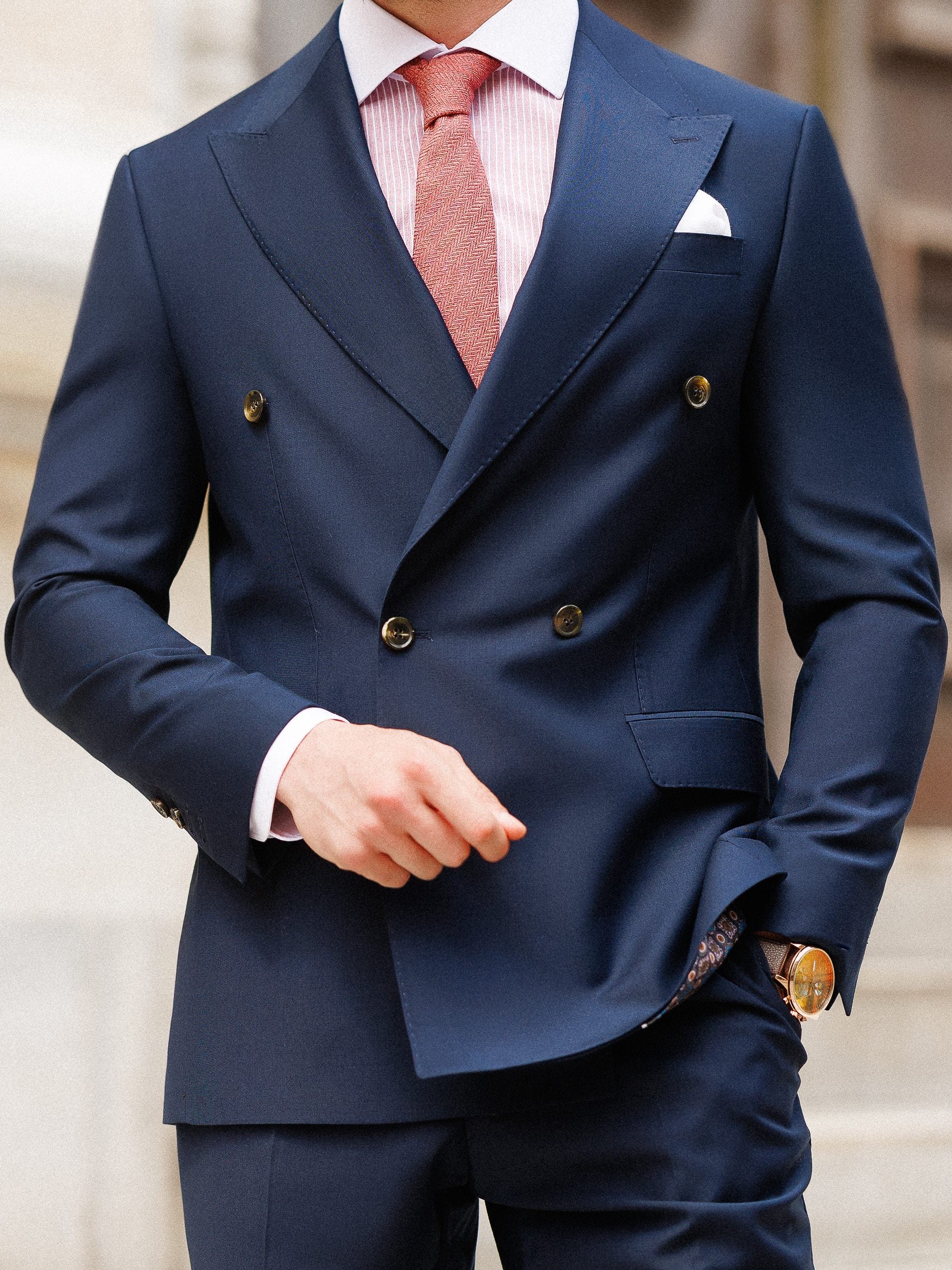 Navy Double Breasted Suit 2-Piece