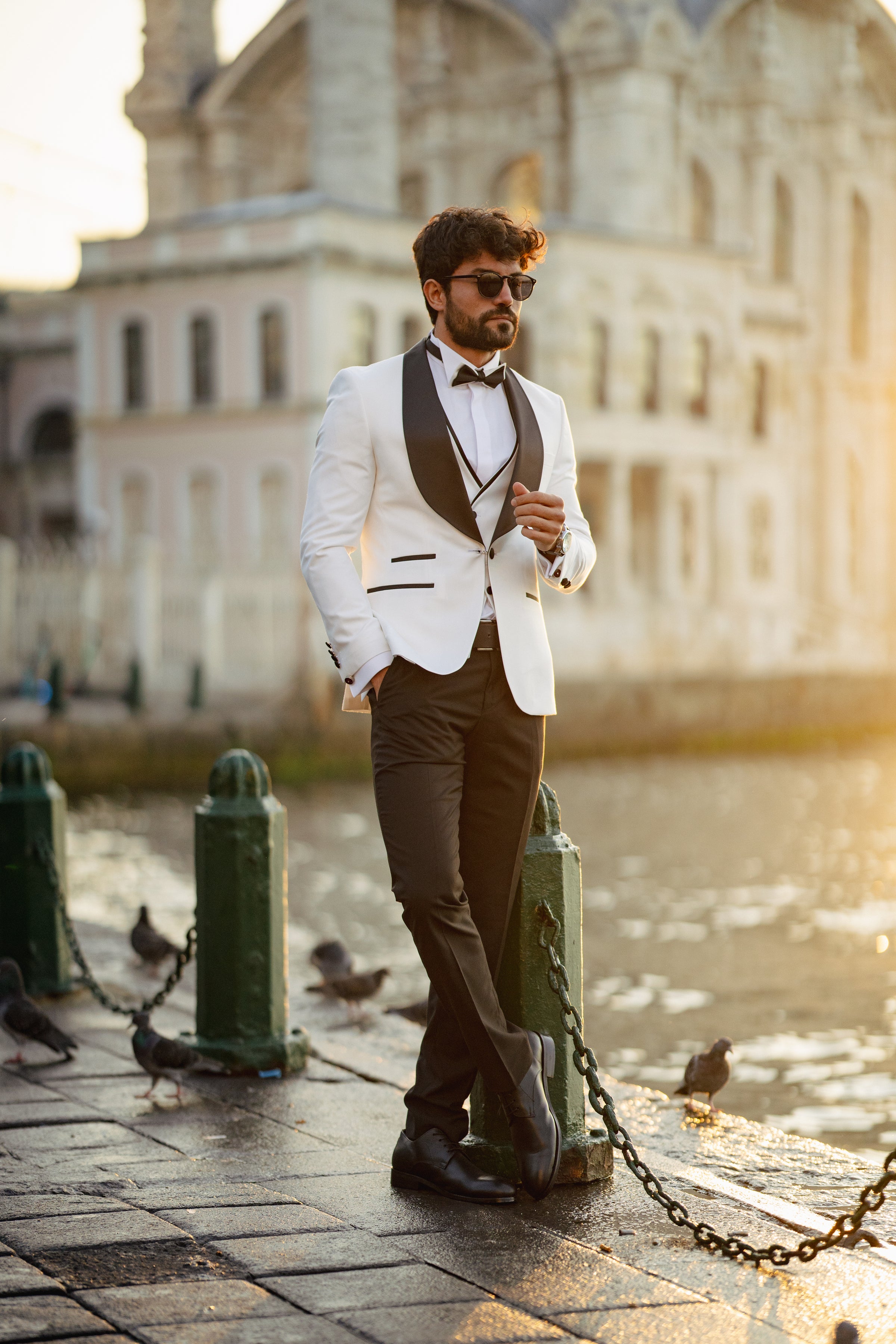 White Slim-Fit Tuxedo 3-Piece