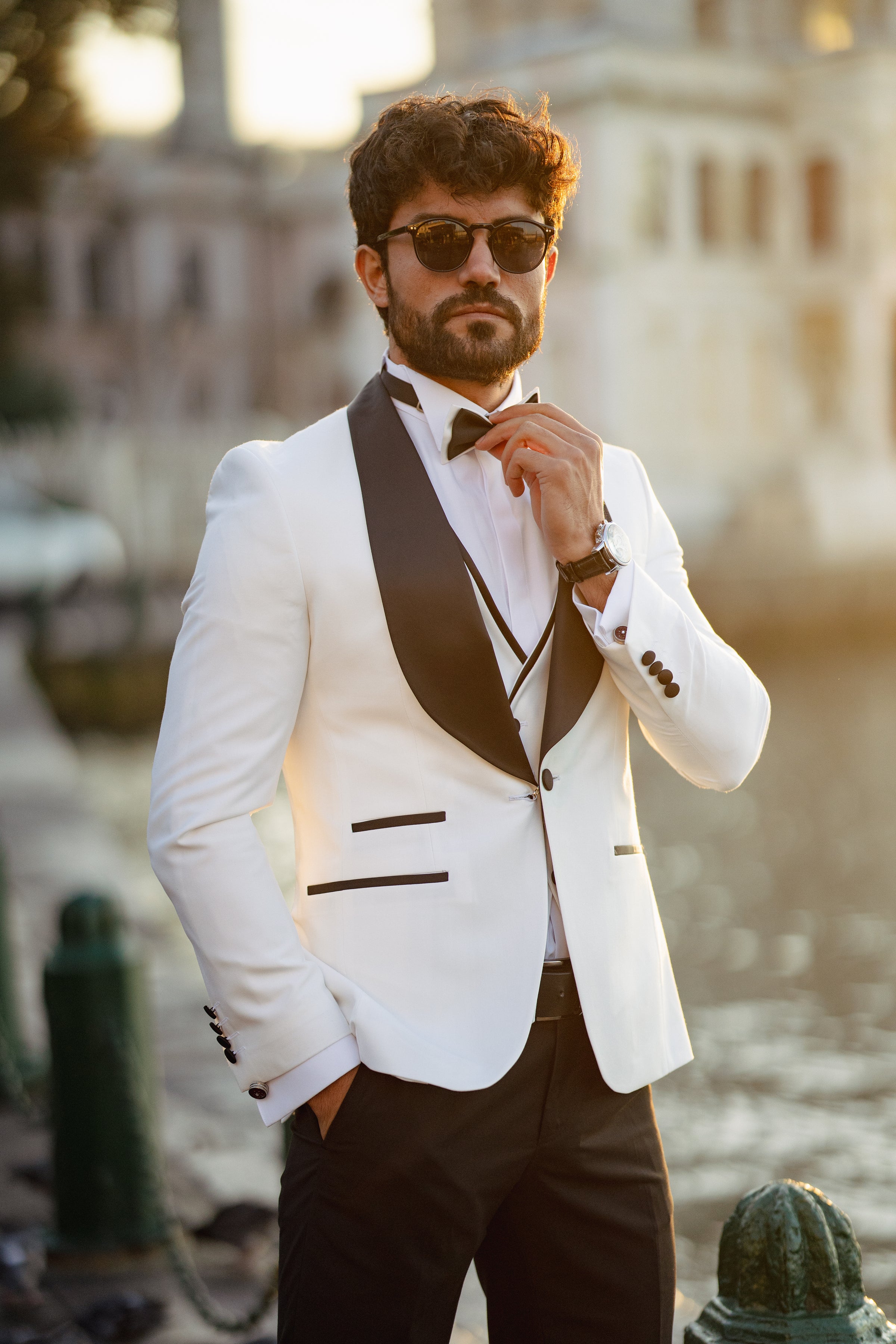 White Slim-Fit Tuxedo 3-Piece