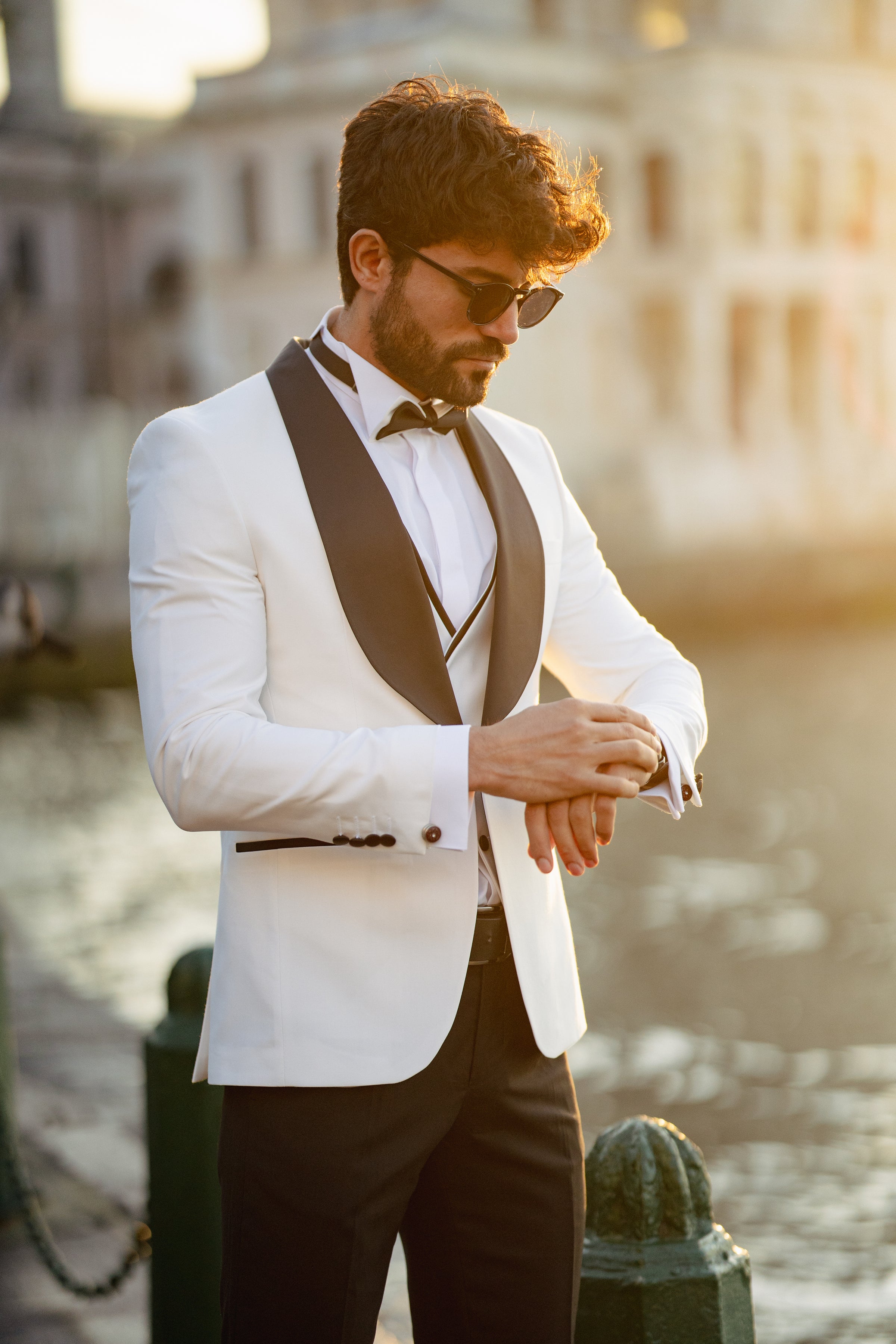 White Slim-Fit Tuxedo 3-Piece