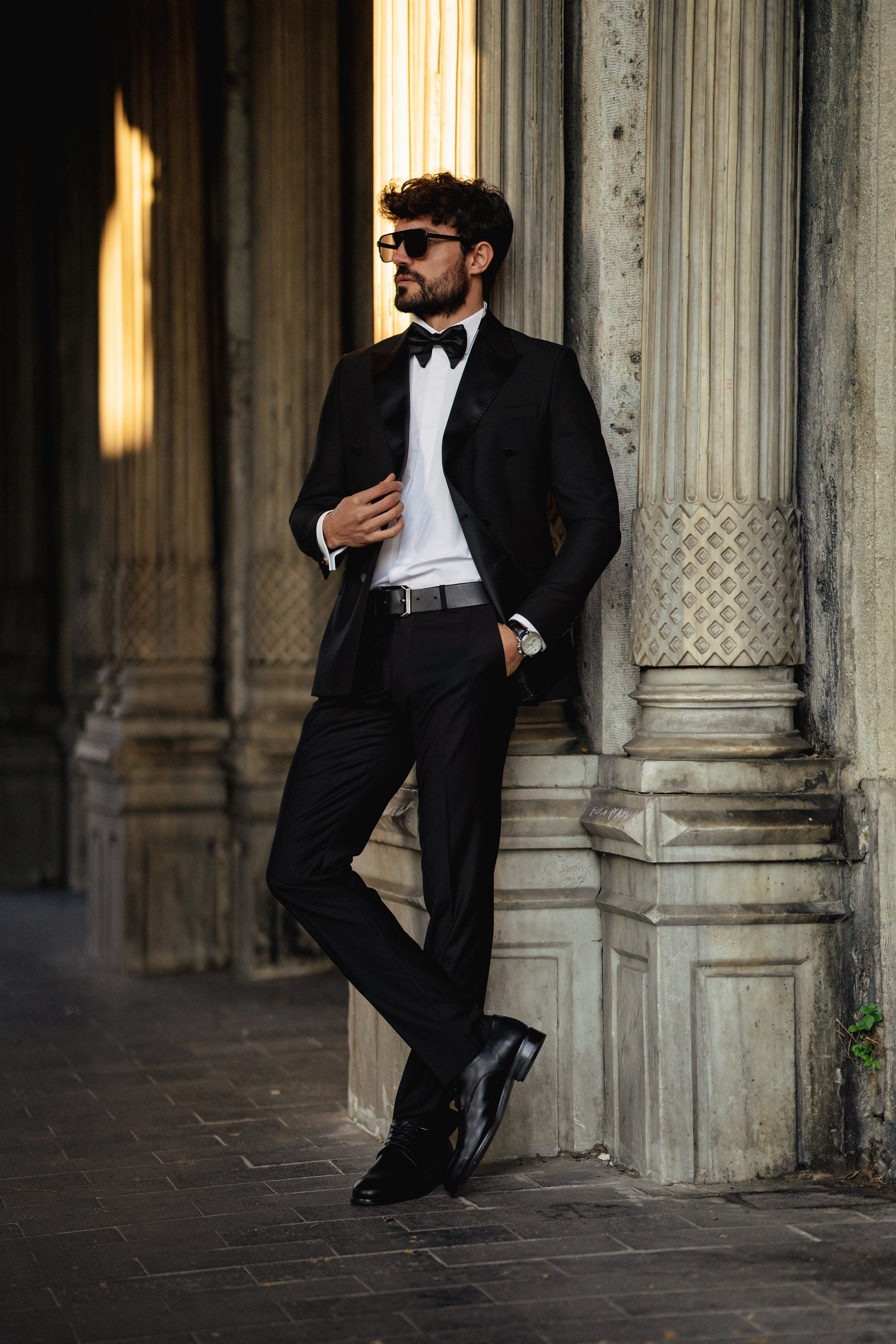 Black Double Breasted Tuxedo 2-Piece