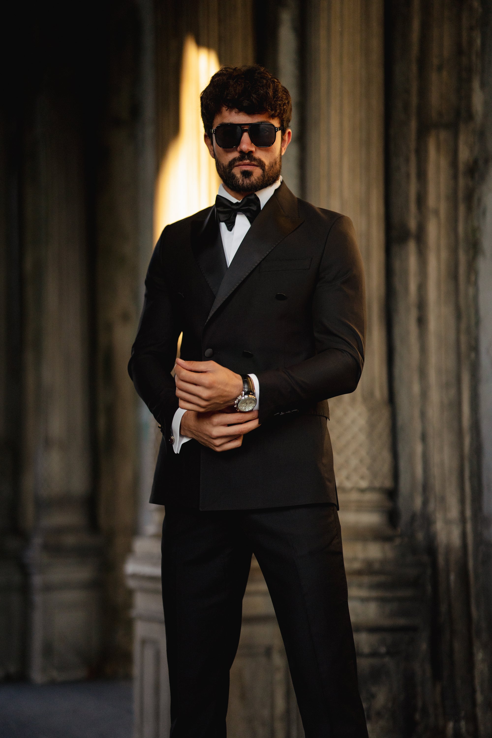 Black Double Breasted Tuxedo 2-Piece
