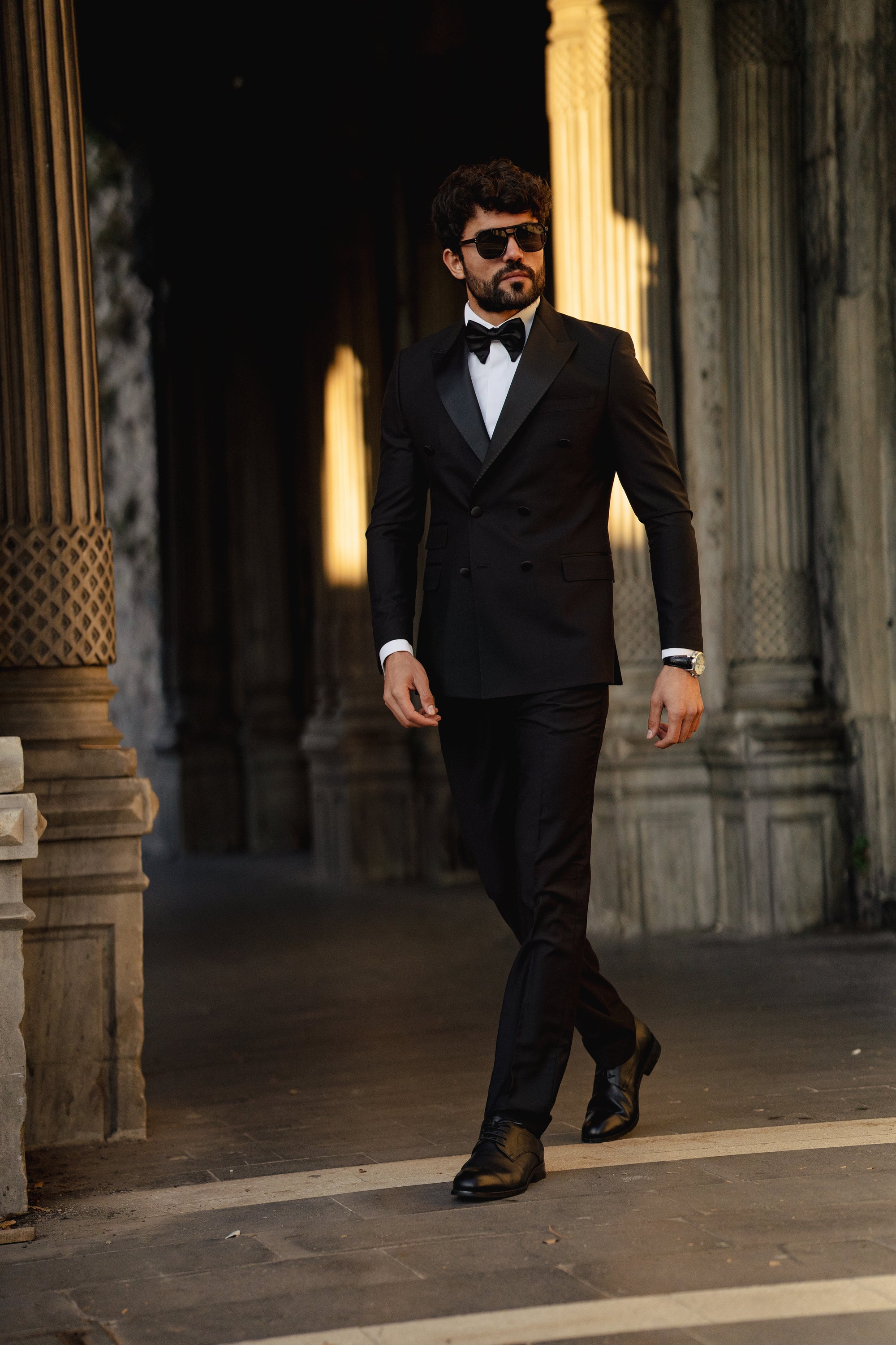 Black Double Breasted Tuxedo 2-Piece