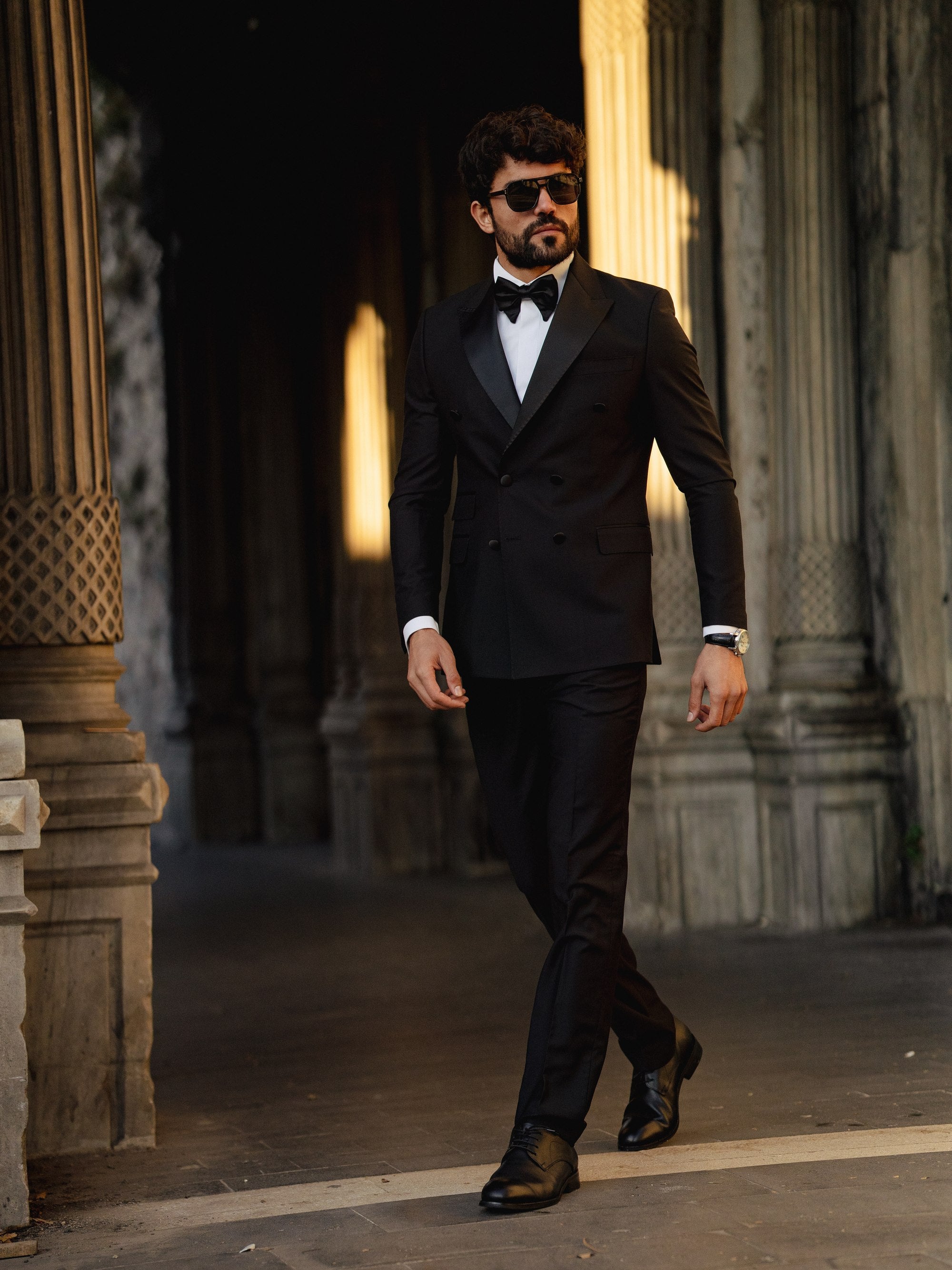 Black Double Breasted Tuxedo 2-Piece