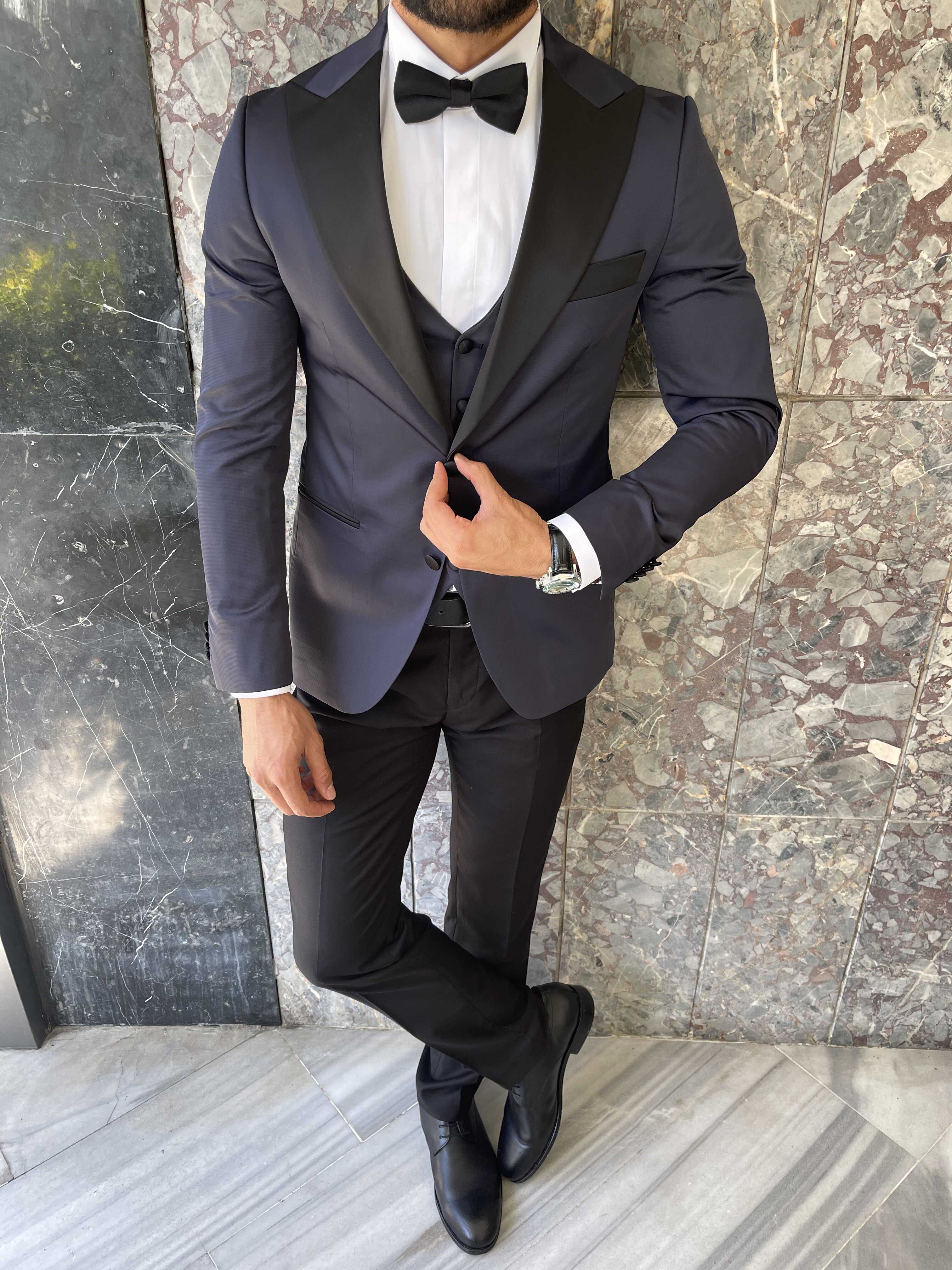 Navy Slim-Fit Tuxedo 3-Piece