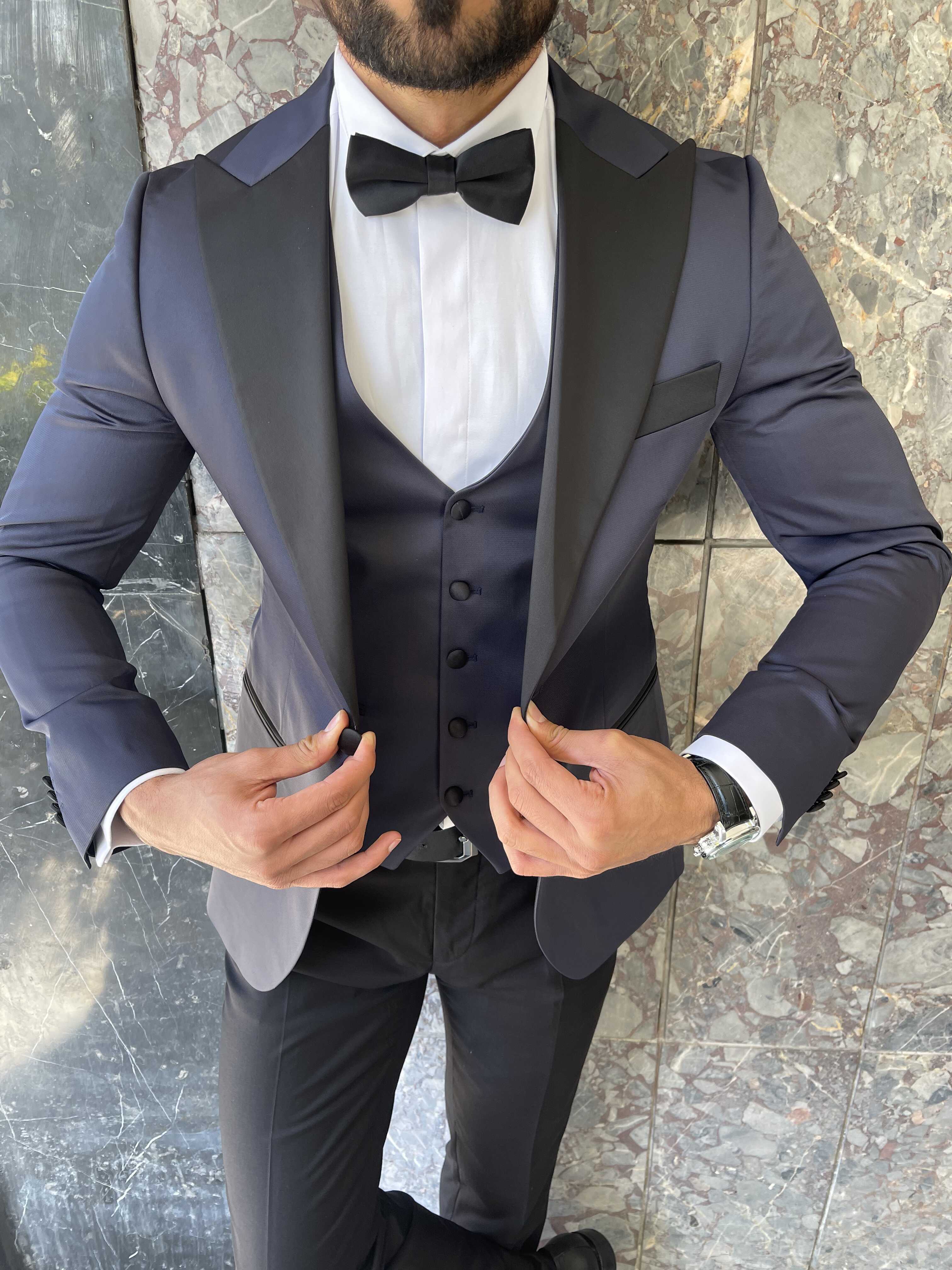 Navy Slim-Fit Tuxedo 3-Piece