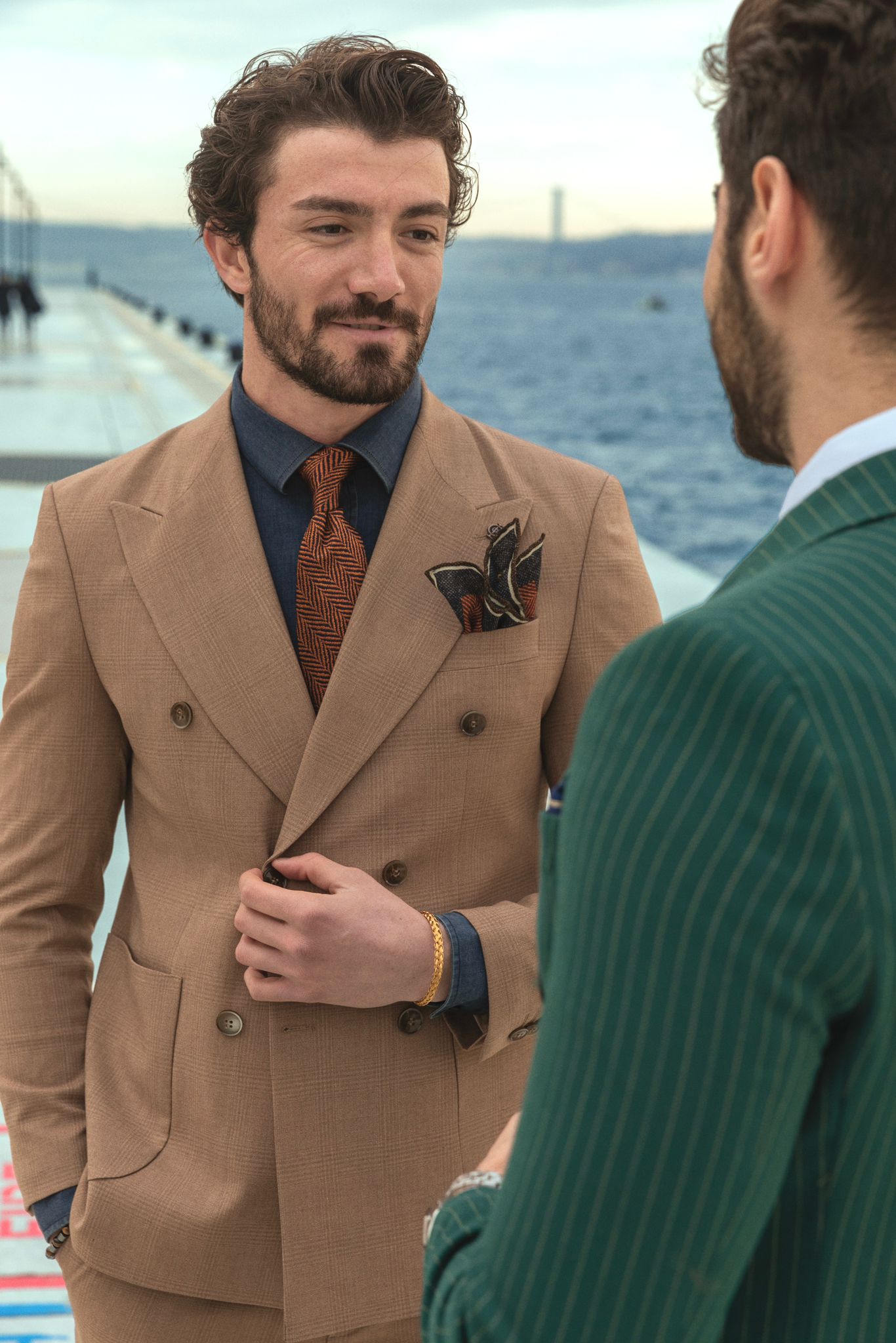 Brown Double Breasted Suit 2-Piece