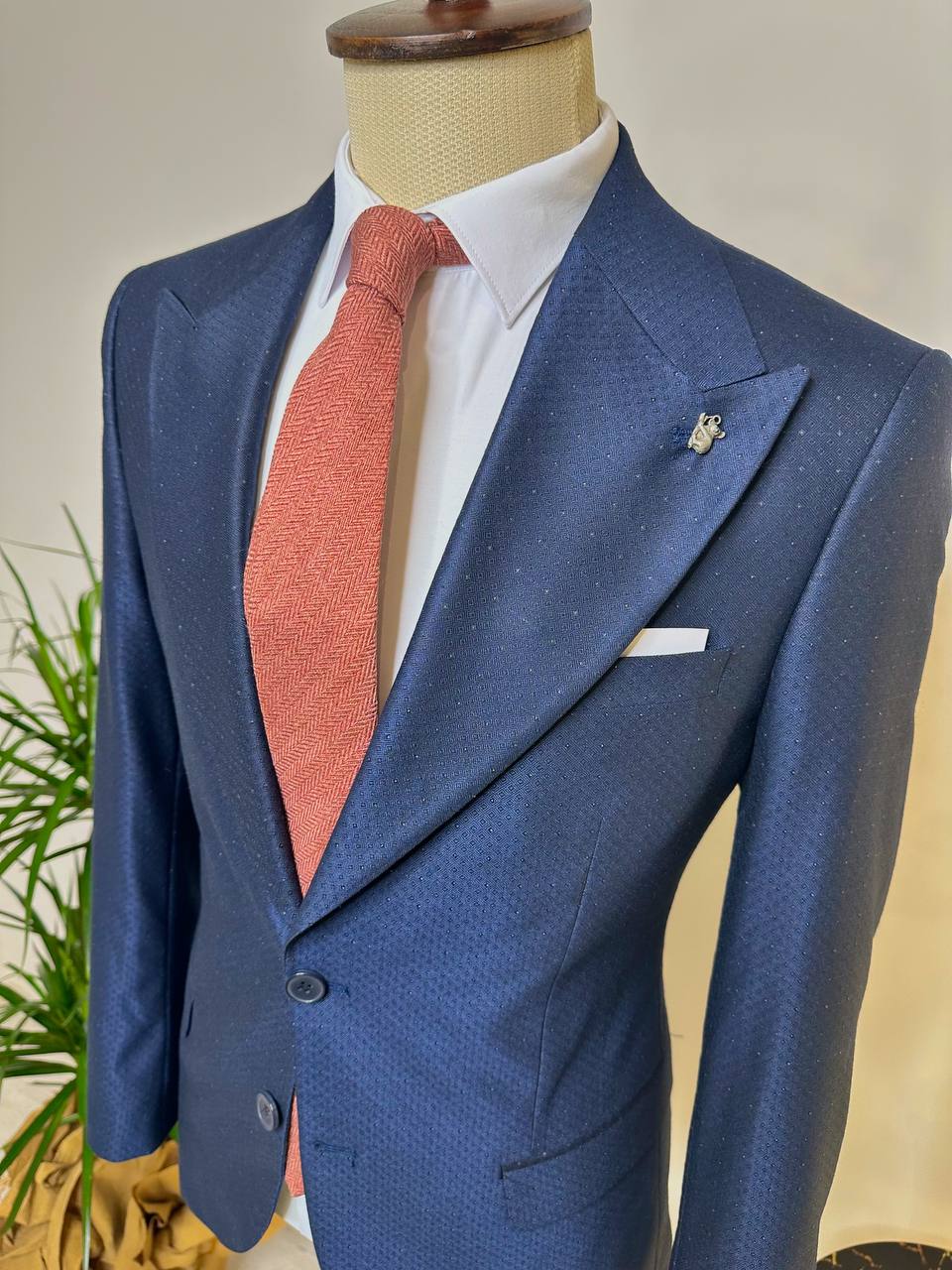 Navy Slim-Fit Suit 2-Piece