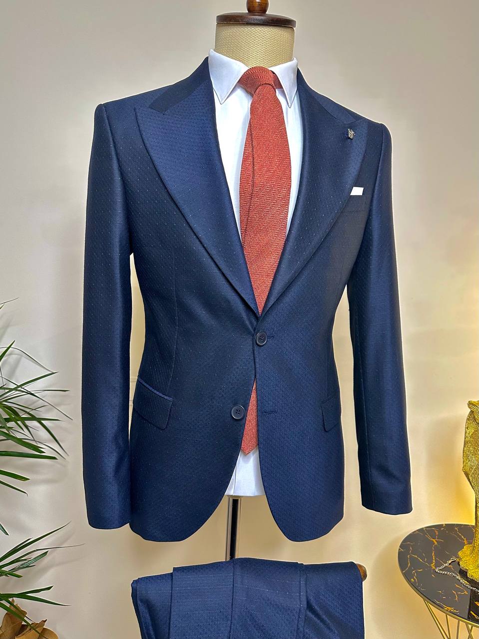 Navy Slim-Fit Suit 2-Piece