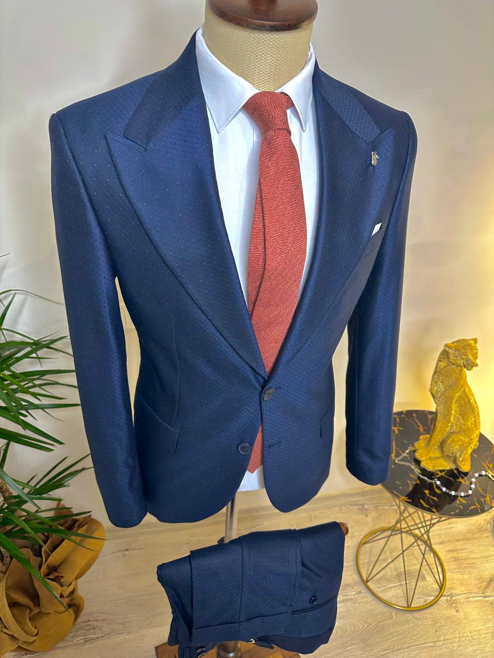 Navy Slim-Fit Suit 2-Piece