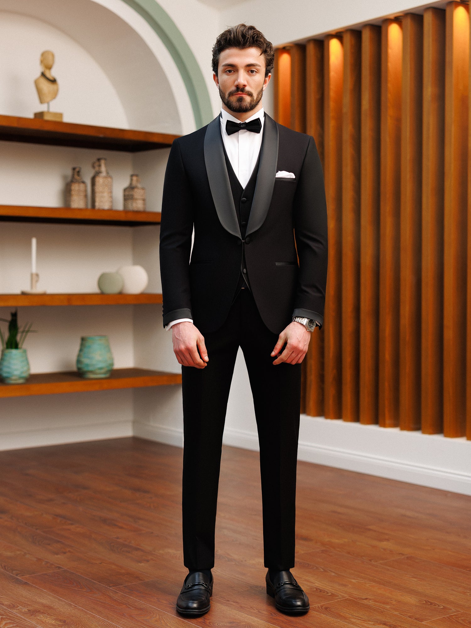 Black Slim-Fit Tuxedo 3-Piece