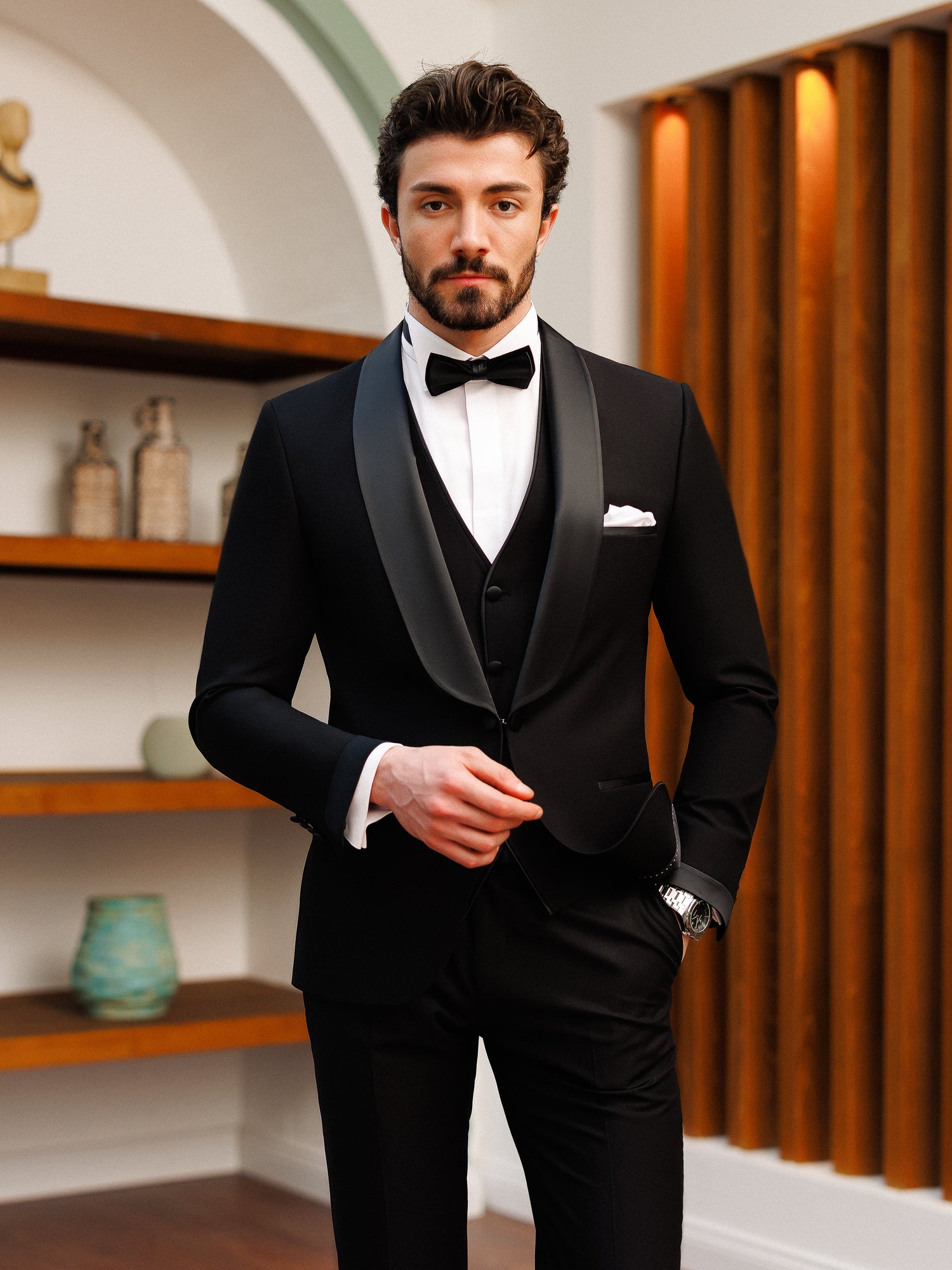 Black Slim-Fit Tuxedo 3-Piece