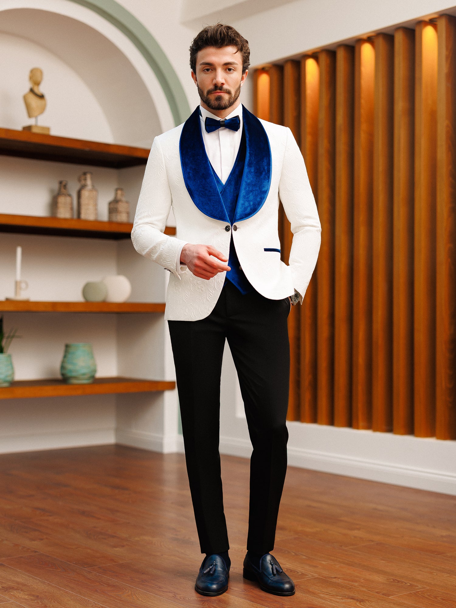White Slim-Fit Tuxedo 3-Piece