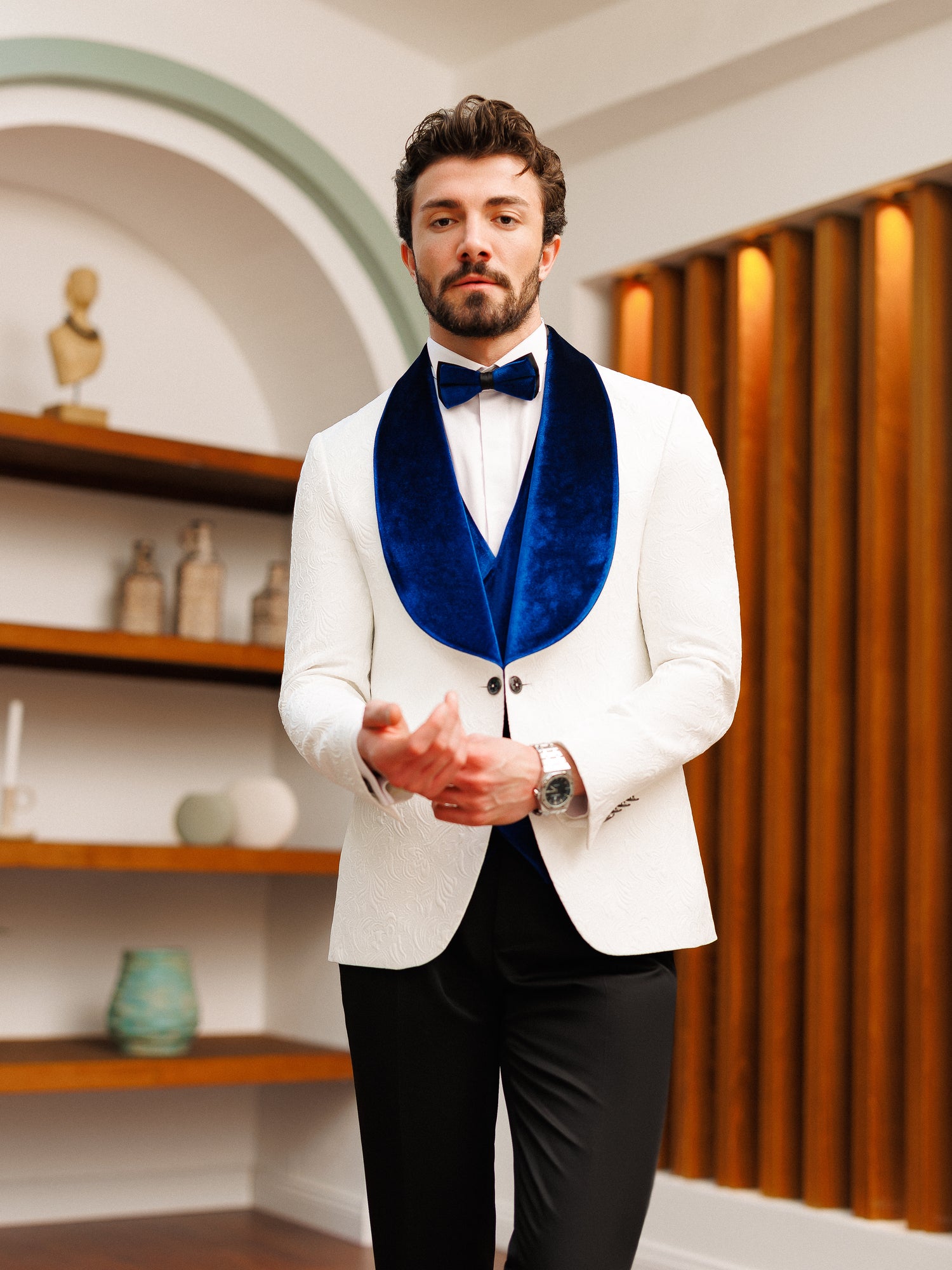 White Slim-Fit Tuxedo 3-Piece